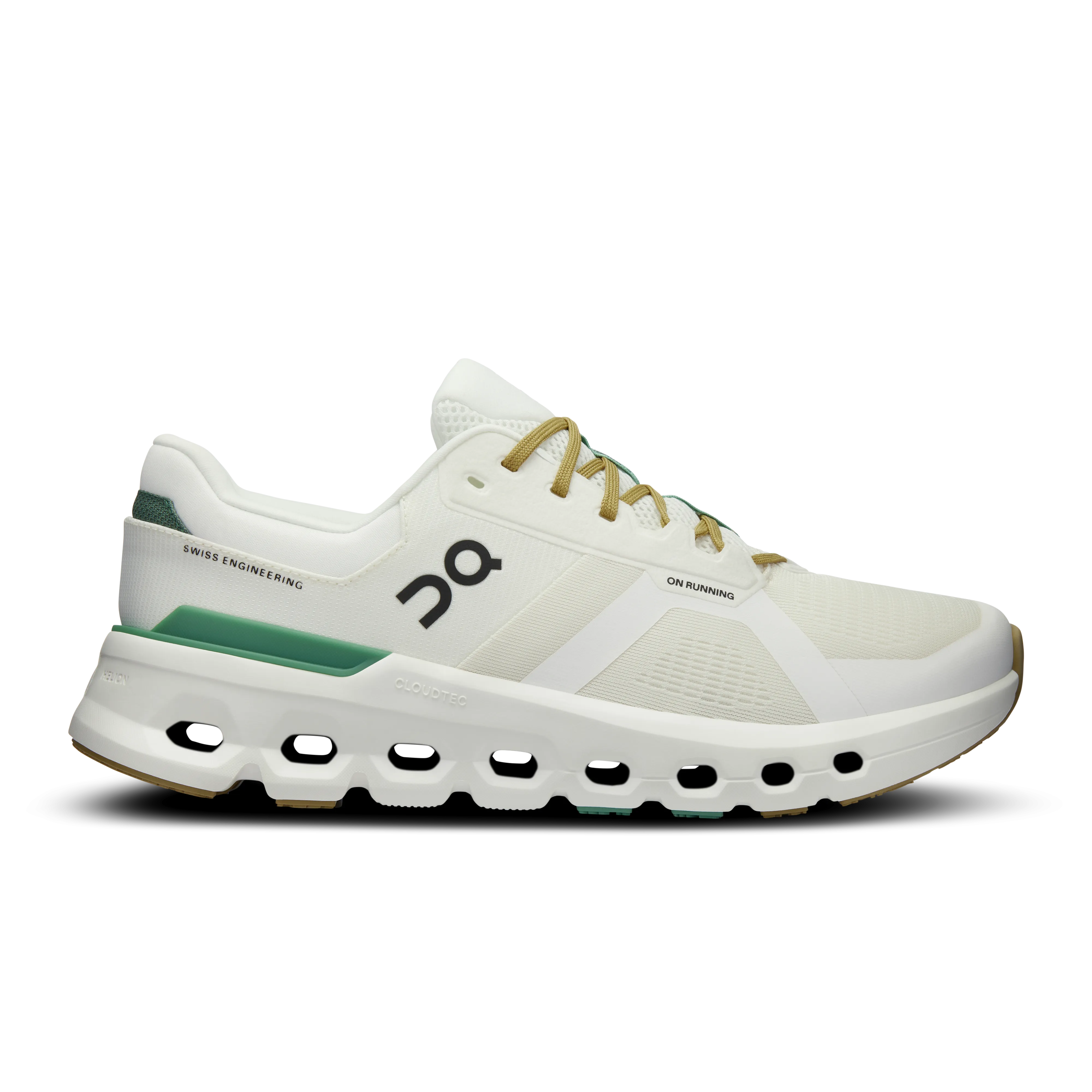 MEN'S CLOUDRUNNER 2 - D - WHITE/GREEN Square Toe Simple Aesthetic