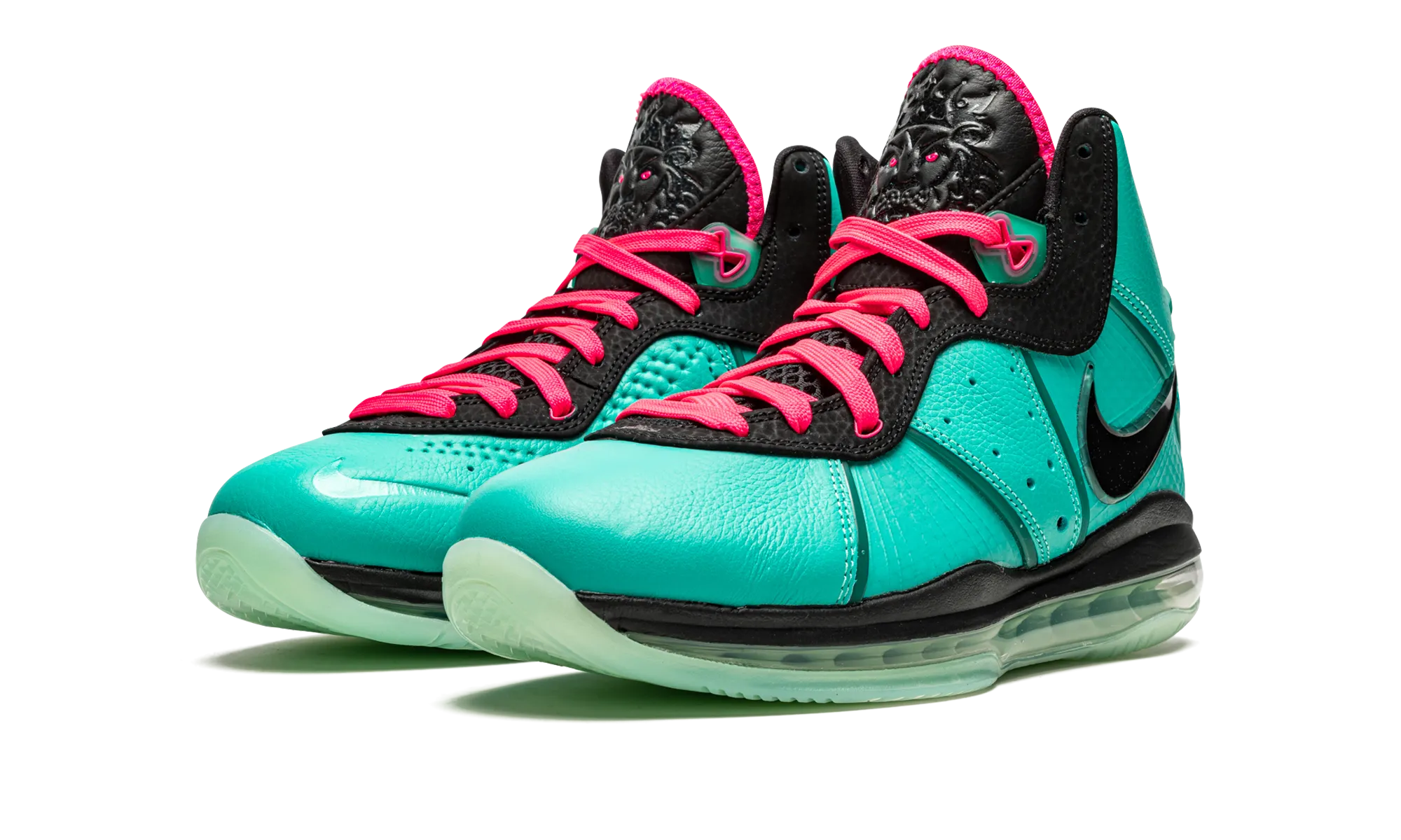 Diagonal Herringbone Pattern Zip   Up Style Lebron 8 "South Beach 2021"