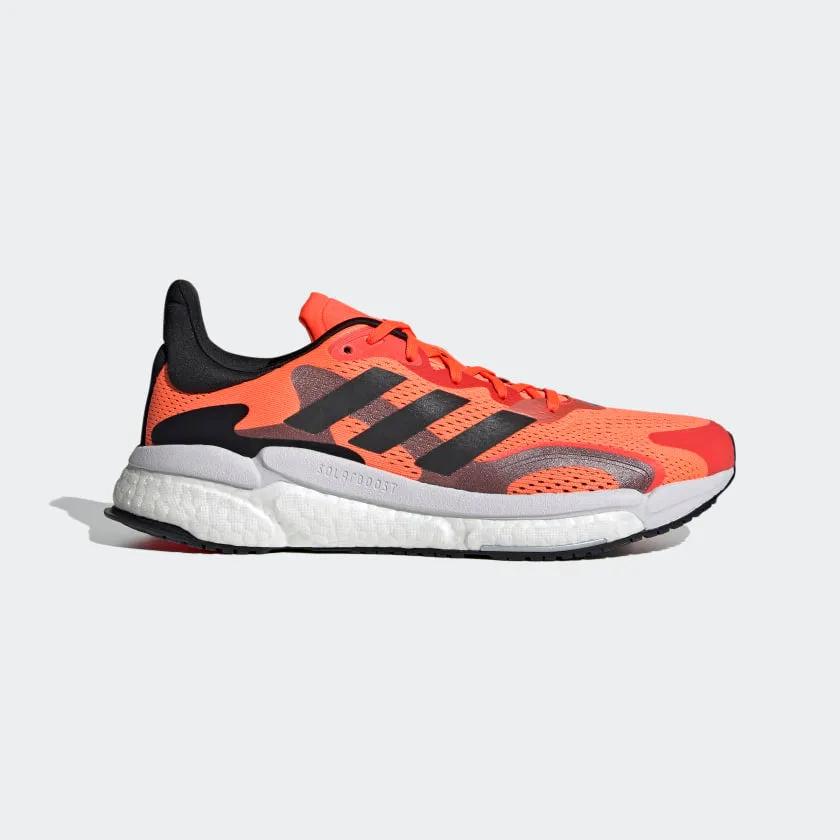 adidas SOLARBOOST 3 Shoes - Solar Red | Men's running in a dance studio shoes Heel Zone