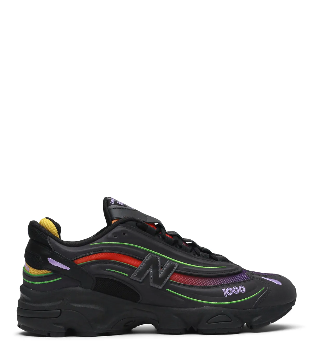 Perforated Tongue Design New Balance 1000 Black Multi