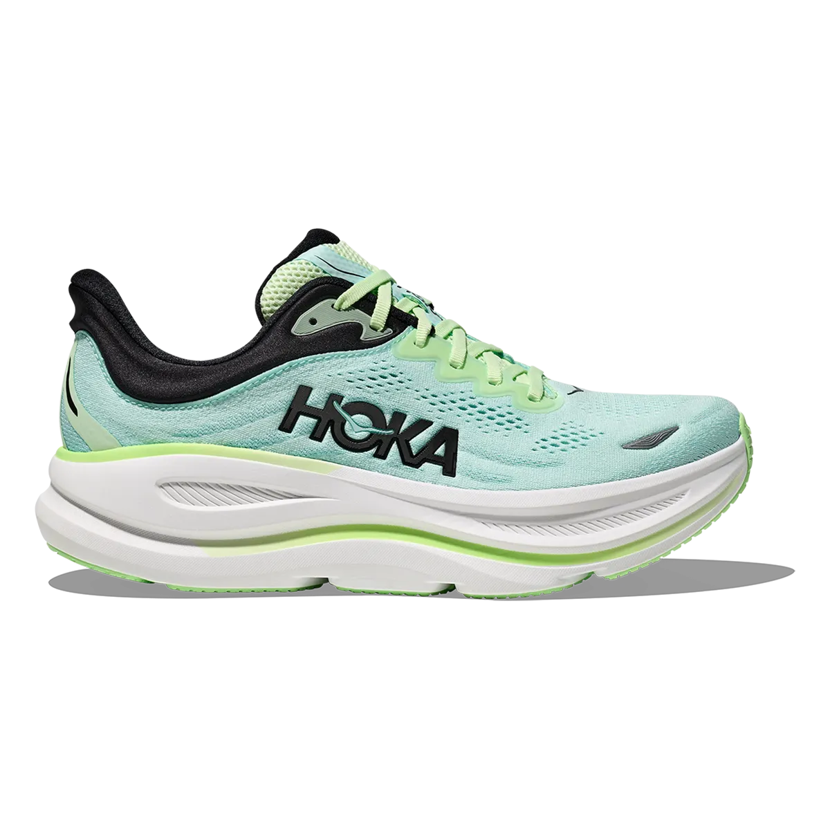 Lateral Stability Durable TPU Hoka Bondi 9 Luna Moth - Blue Spark