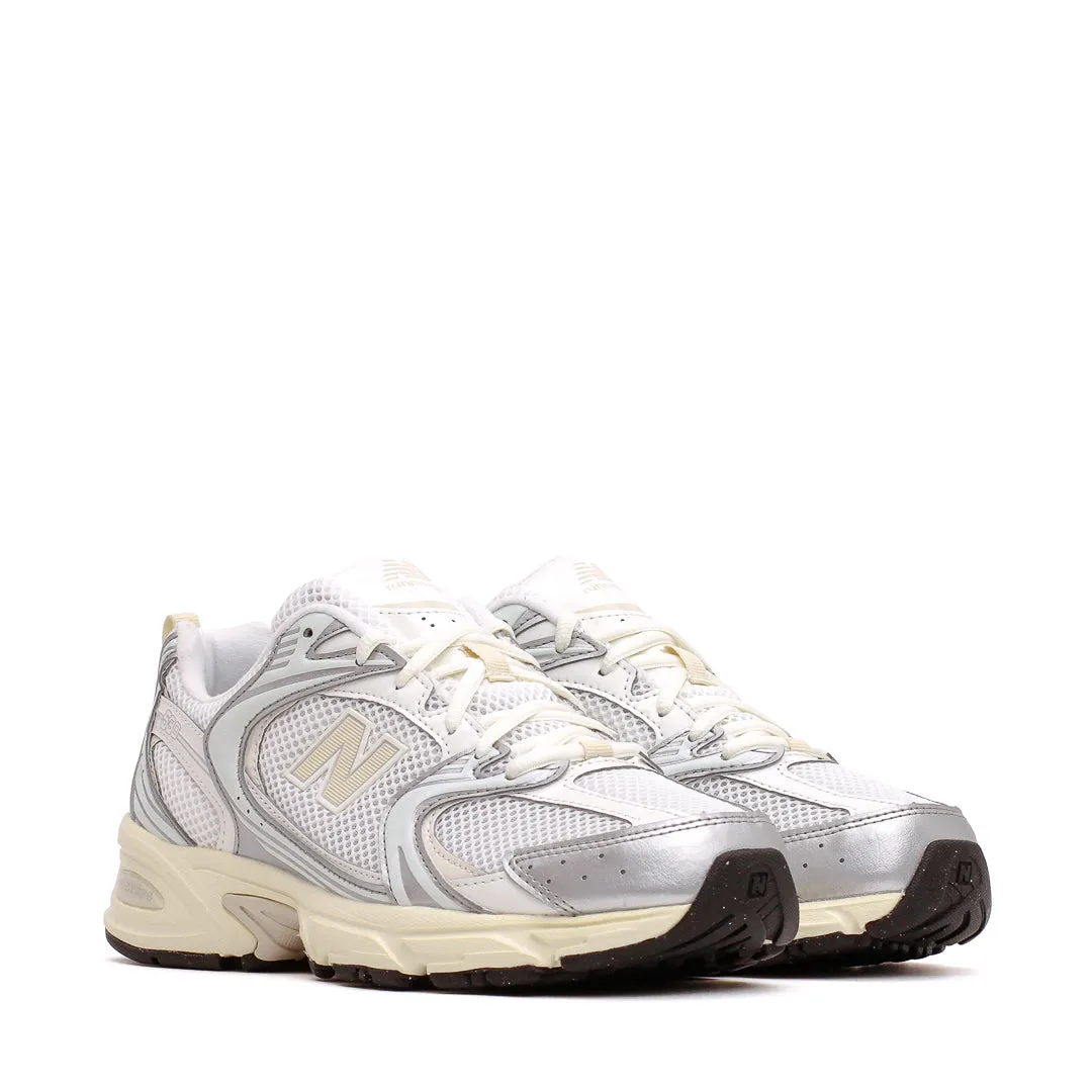 New Balance Unisex 530 Silver Metallic Linen U530ESB Weatherproof Design Non Irritating Seams