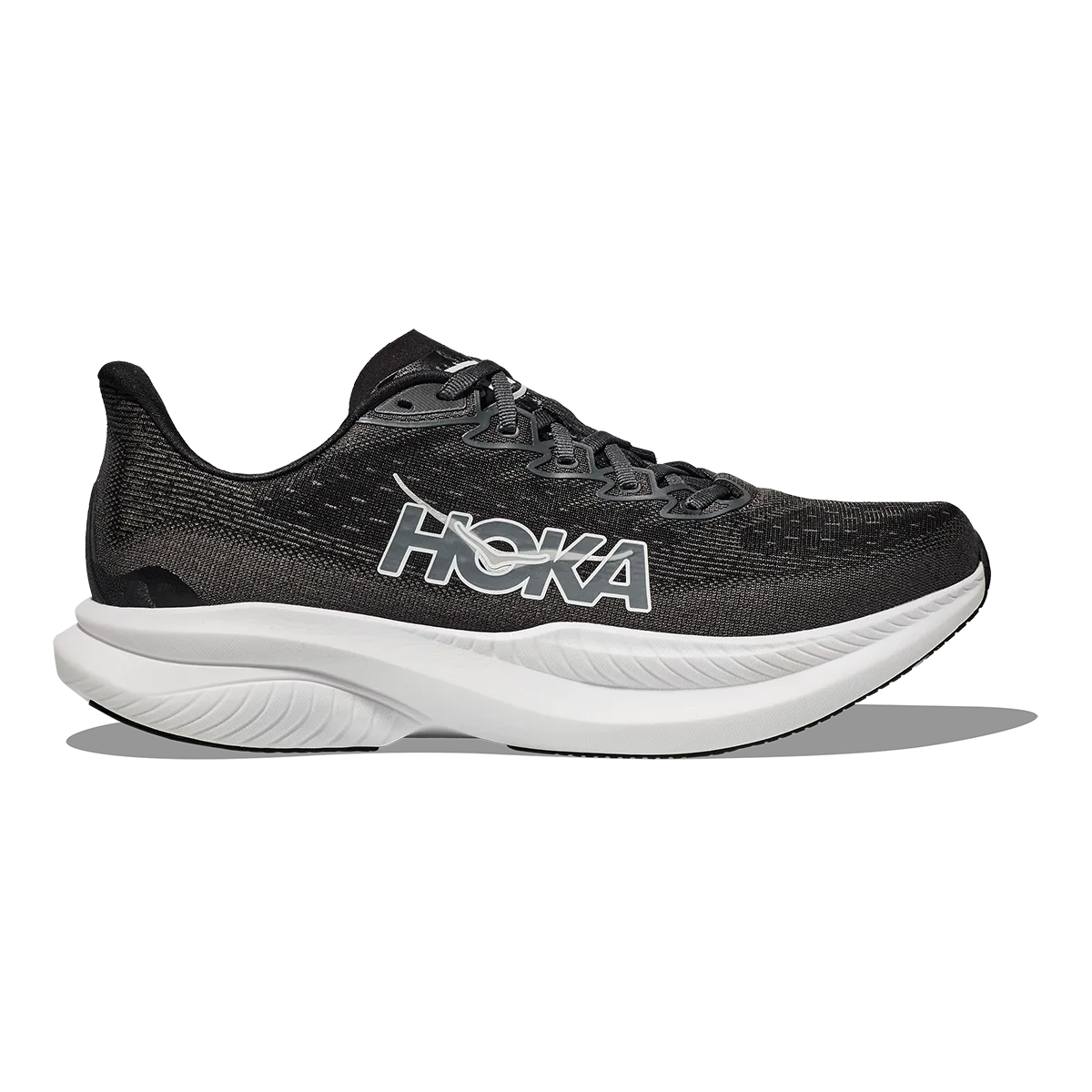 Odor Resistant Hoka Mach 6 - Black - White
