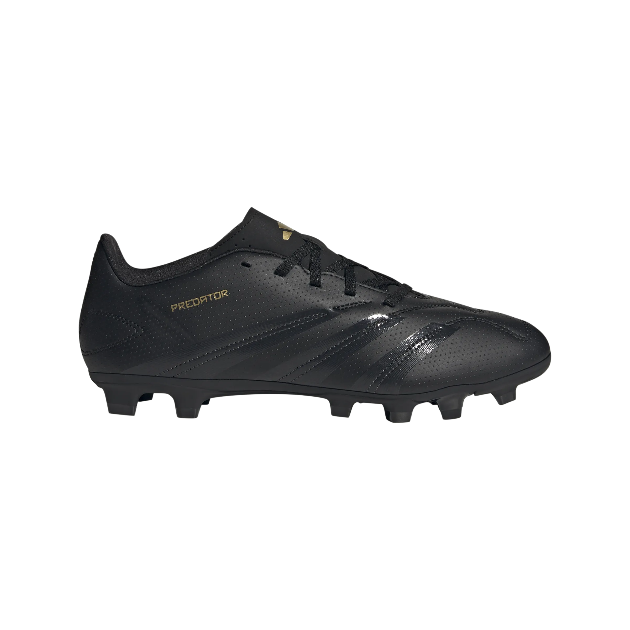 adidas Predator Club Flexible Ground Soccer Cleats | Core Black-Carbon | Men's Knee Action Sprint Traction