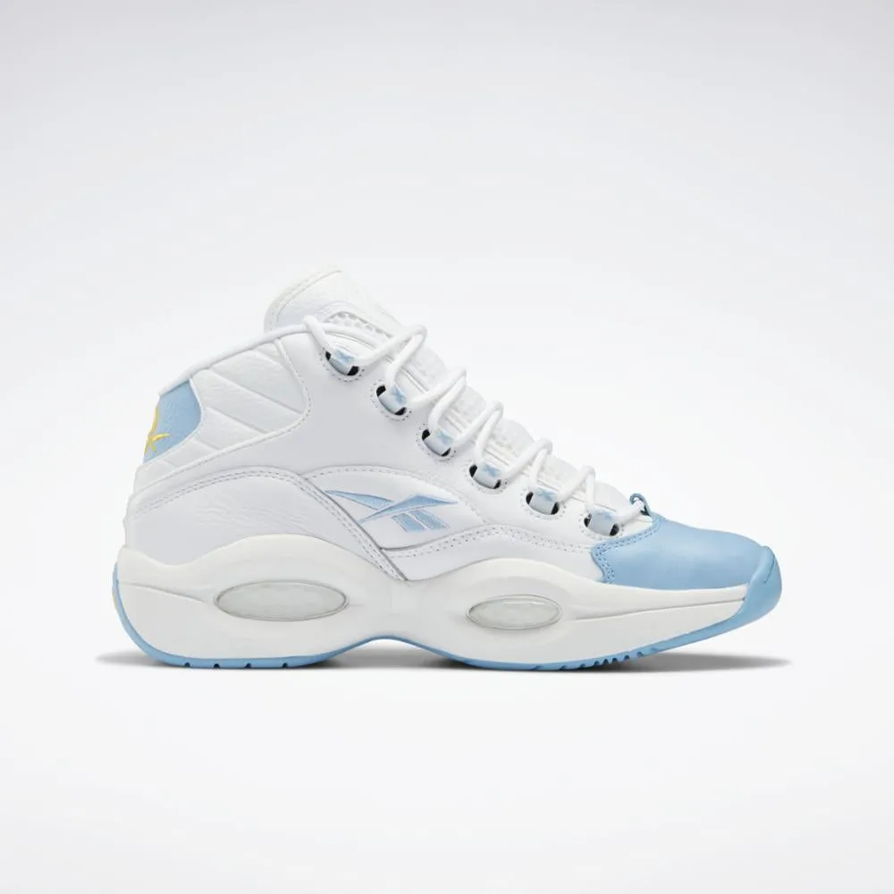 Reebok Footwear Men QUESTION MID FTWWHT/FLUBLU/TOXYEL Adjustable Fit