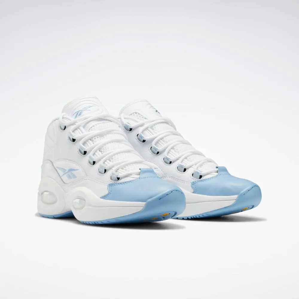 Adult Ease Reebok Footwear Men QUESTION MID FTWWHT/FLUBLU/TOXYEL