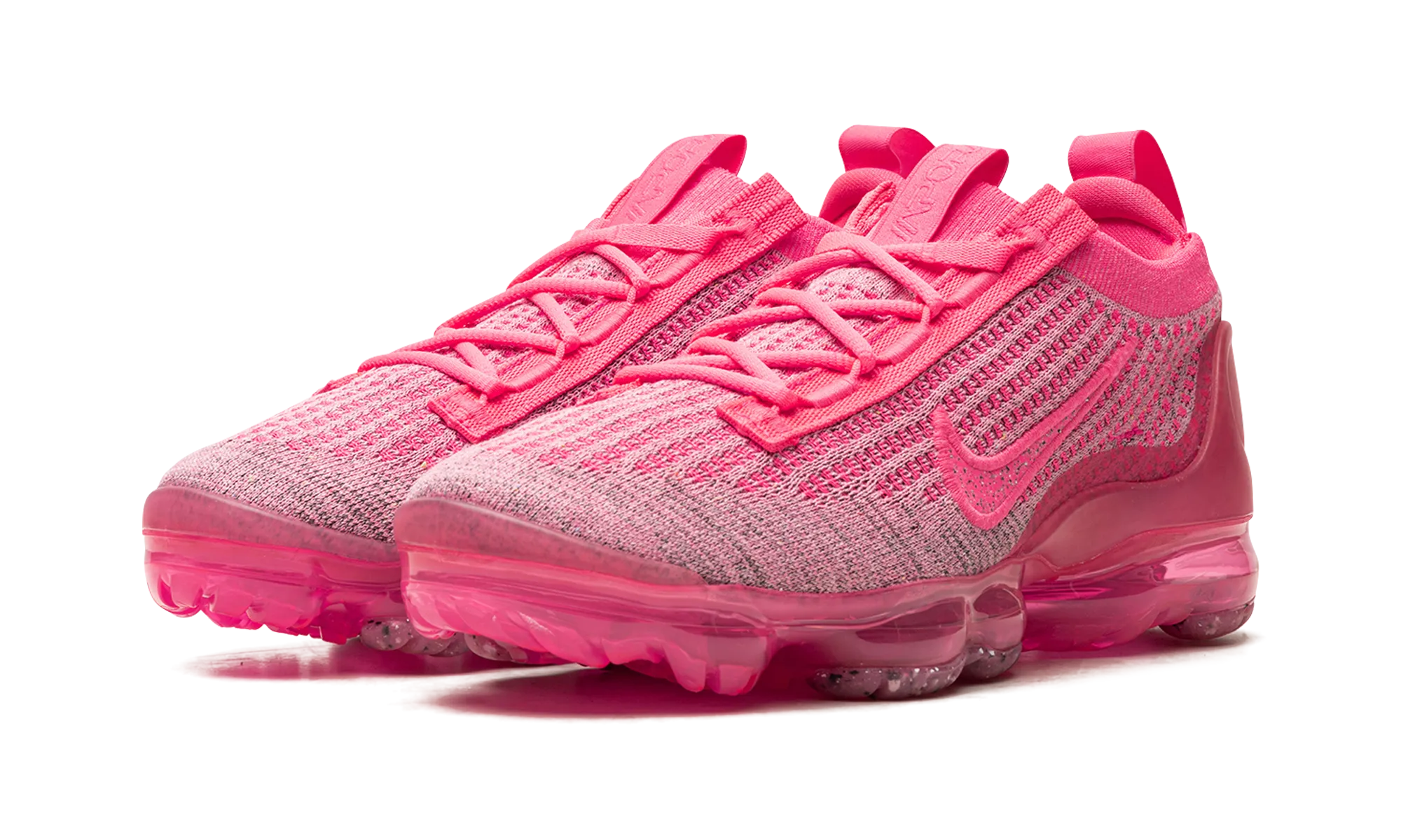 AIR VAPORMAX 2021 FLYKNIT WMNS "Hyper Pink" logo - hooked - and - looped shoes