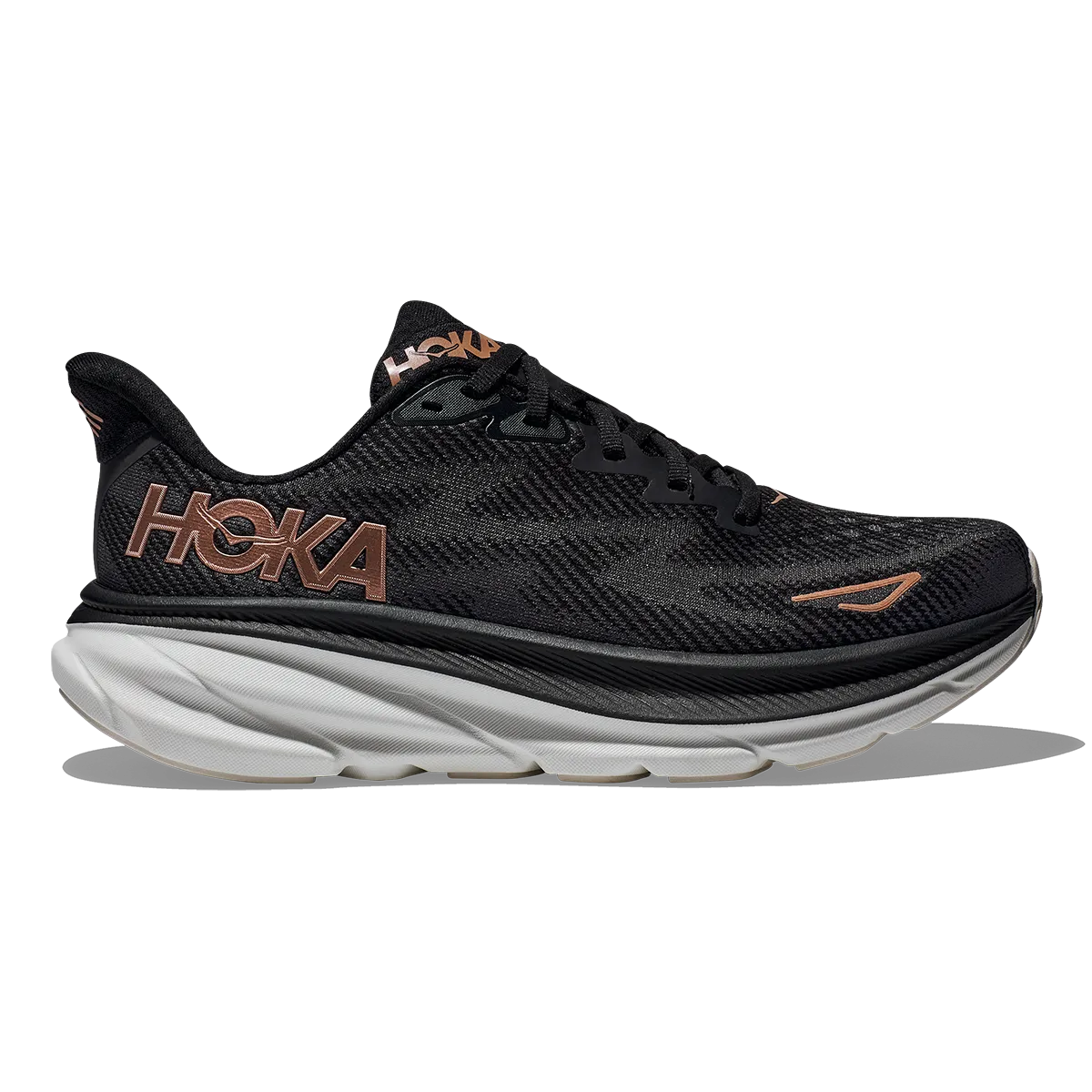 Foam Backing Street Mode Hoka Clifton 9 - Black - Rose Gold