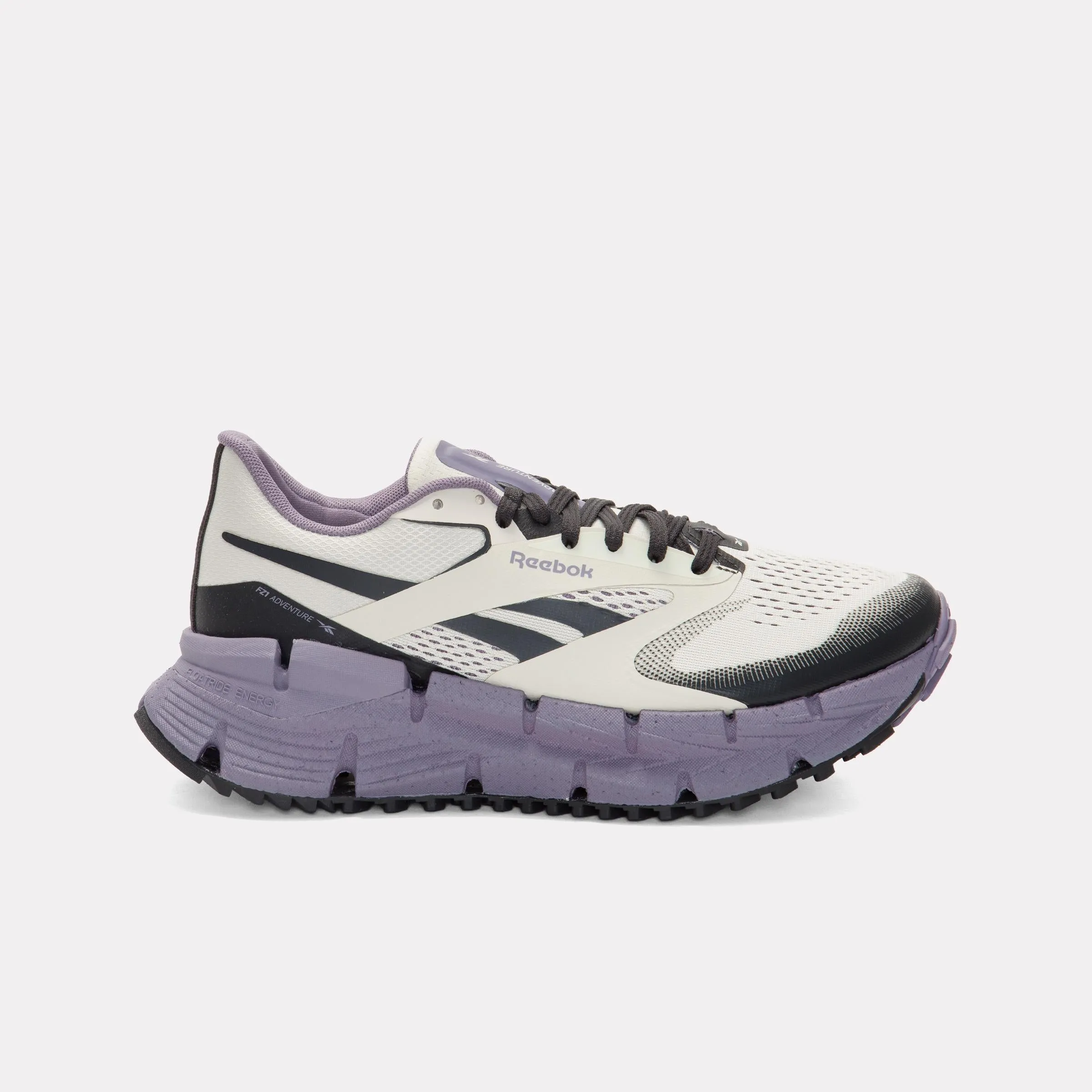 Reebok Footwear Women FloatZig 1 Adventure Shoes ALABASTER/PURPLE FUSION/WASHED zipper closure shoes