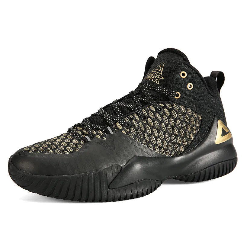 PEAK Basketball Shoes Lou Williams Streetball Master Black Gold Gym Commute