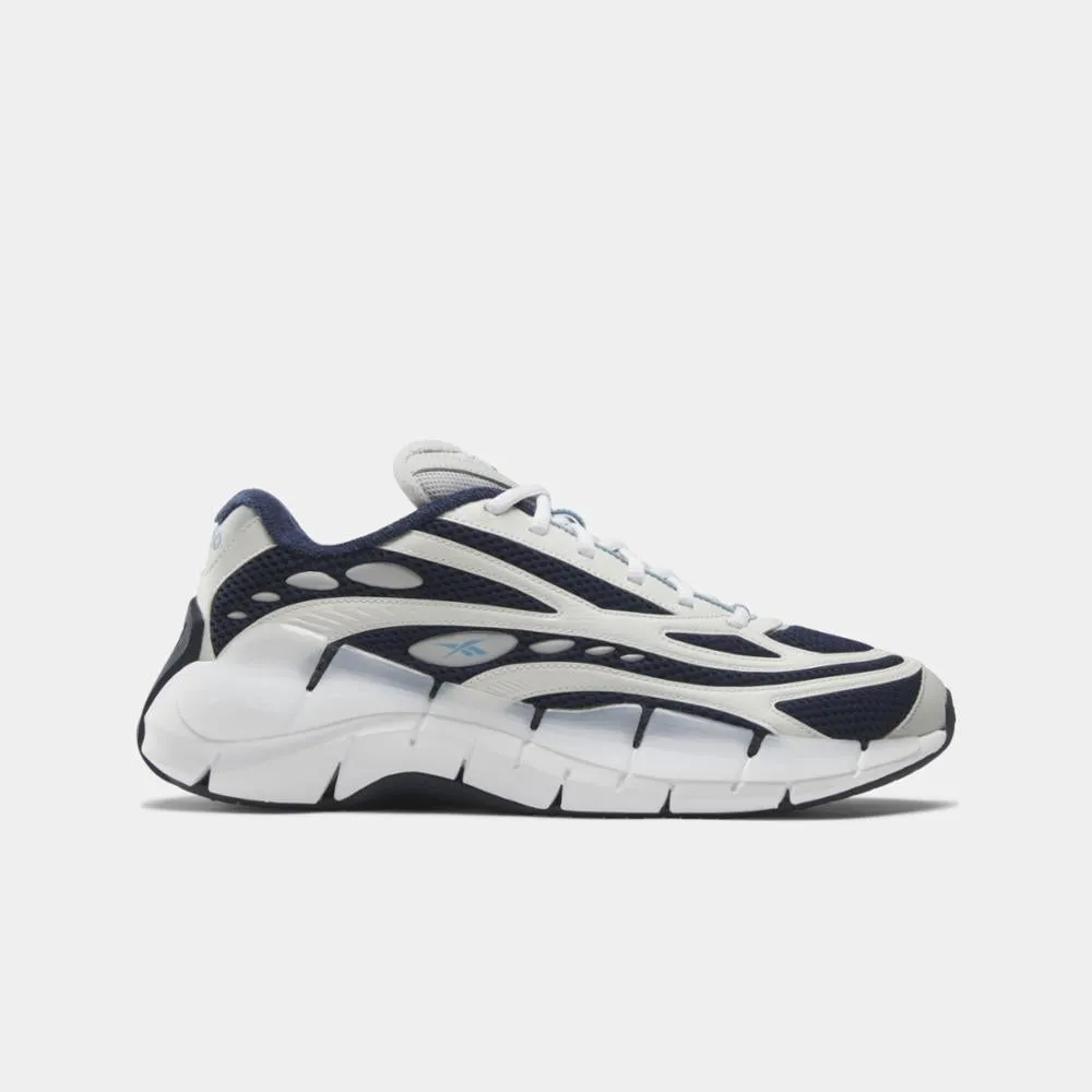 adjustable fit shoes Reebok Footwear Men Zig Kinetica 2.5 Running Shoes PURE GREY 1/SHEER BLUE/VEC NVY