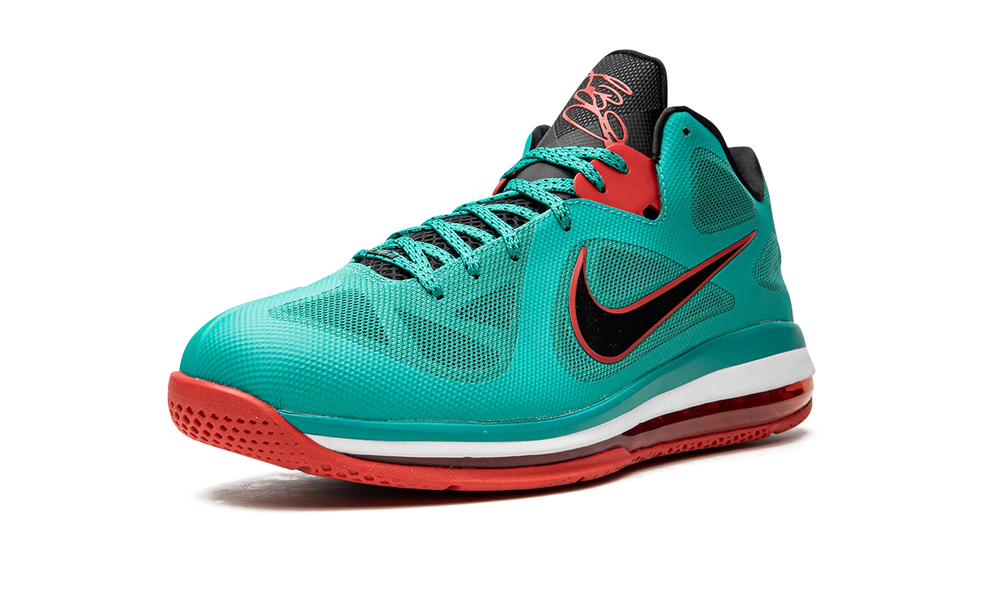 LeBron 9 Low "Reverse Liverpool" Asymmetric Lacing Structure