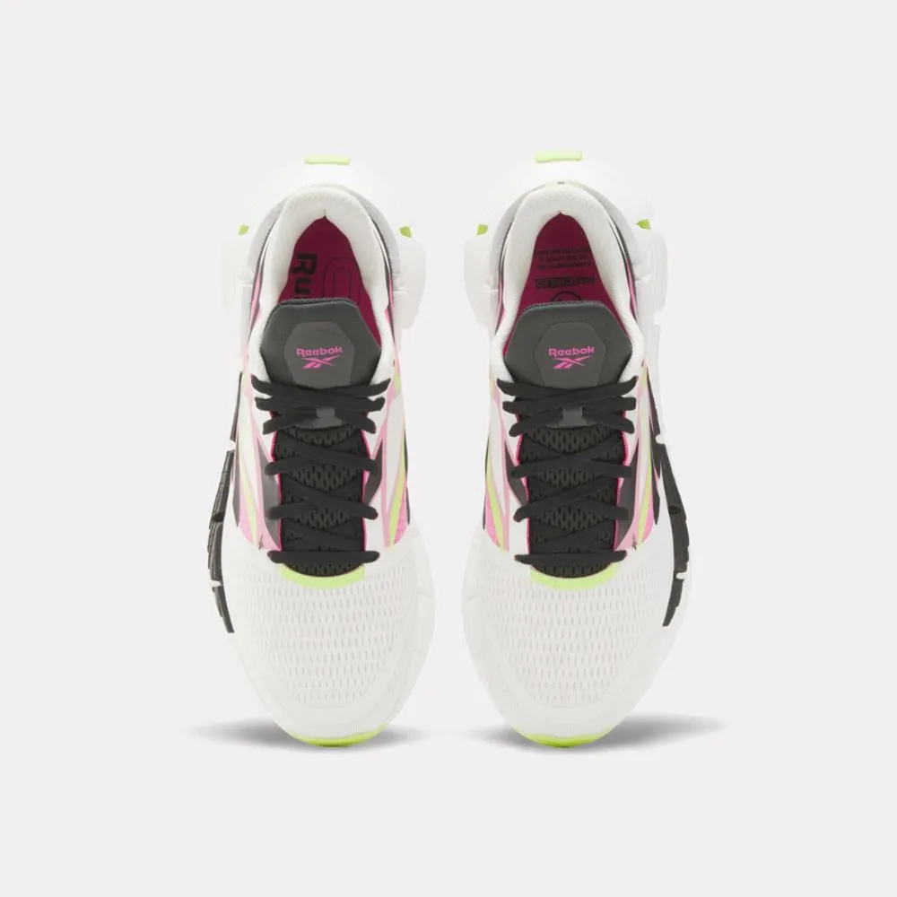 solo run shock - absorbing rubber sole shoes Reebok Footwear Women Floatzig 1 Women's Running Shoes CHALK/BLACK/LASPIN