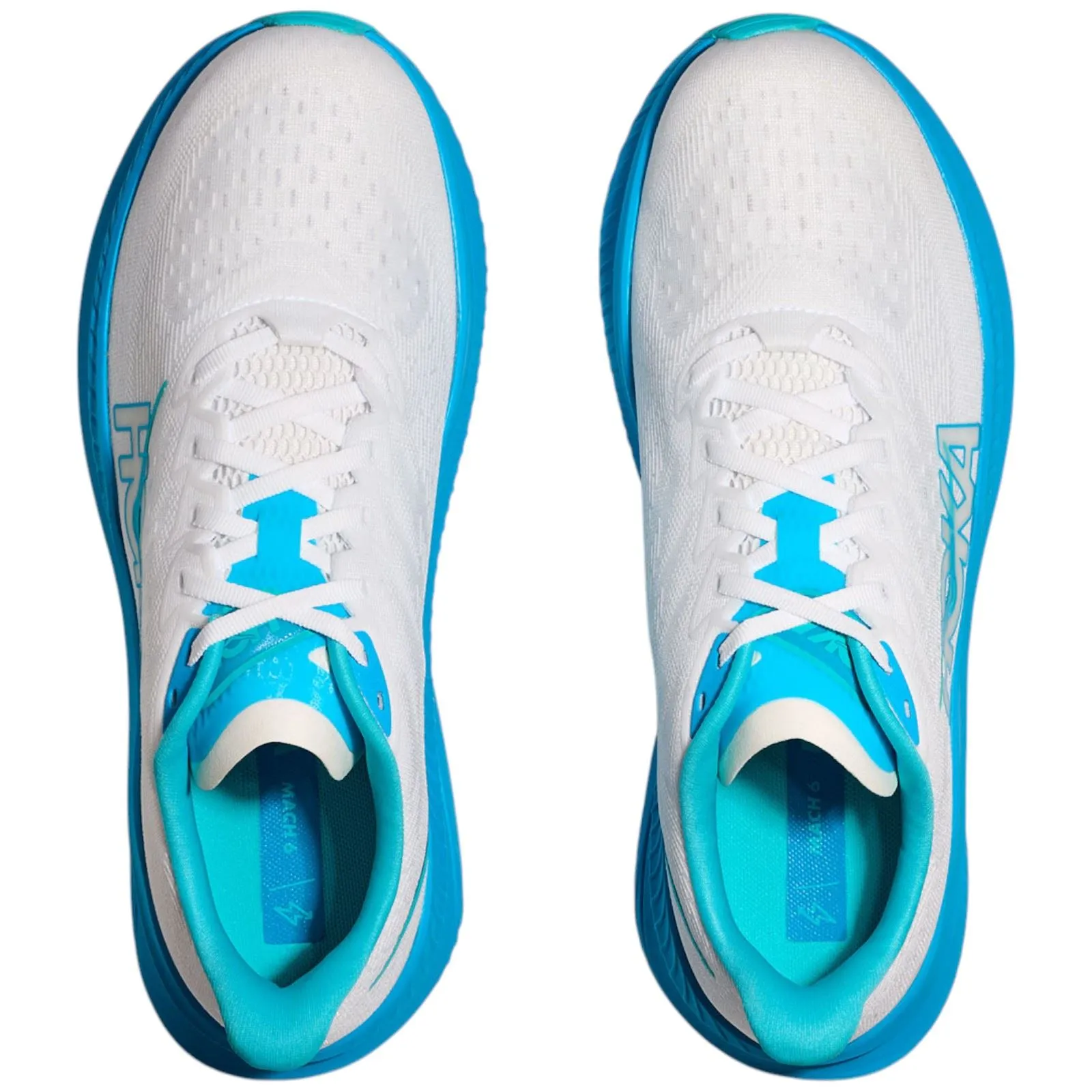 Hoka Mach 6 Mens Running Shoes Hexagonal Tread Pattern Cushioned Midsole Technology
