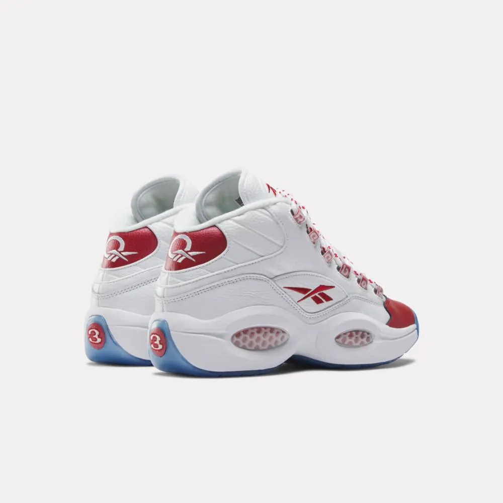 Quick Dash Reebok Footwear Men Question Mid Basketball Shoes FTWWHT/VECRED/FTWWHT