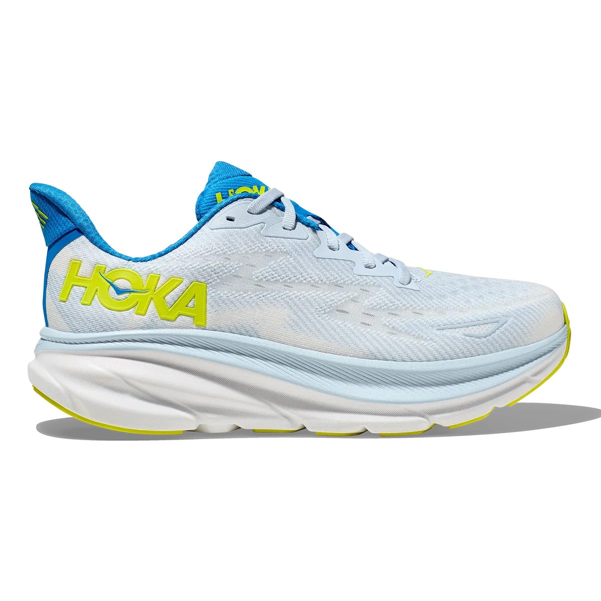 Hoka Clifton 9 - Ice Water - Evening Primrose Abrasion Resistant Outsole Quick Dry Technology