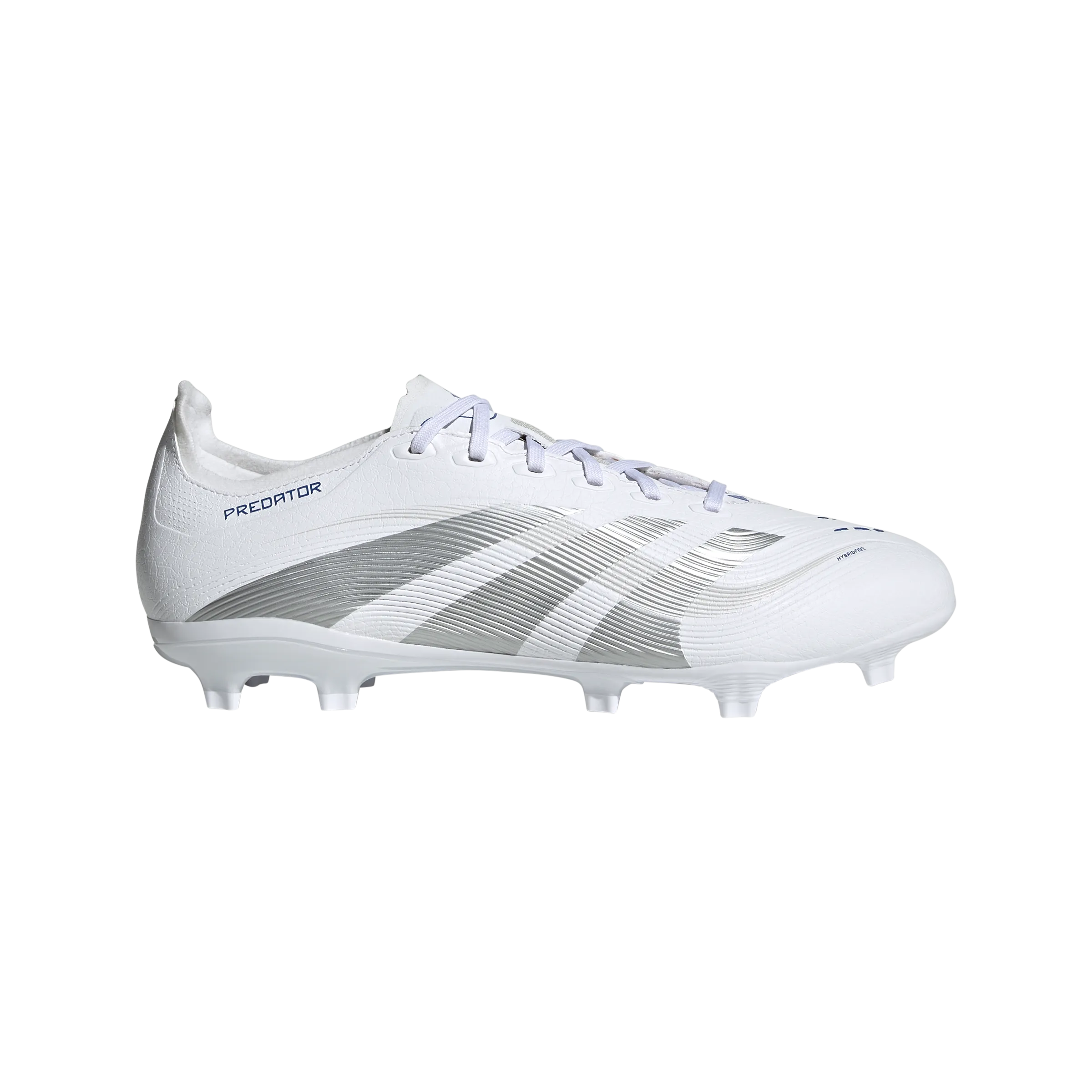 Adult Match Ankle Lock adidas PREDATOR LEAGUE Firm/Multi-Ground Soccer Cleats | Cloud White-Silver Metallic | Men's