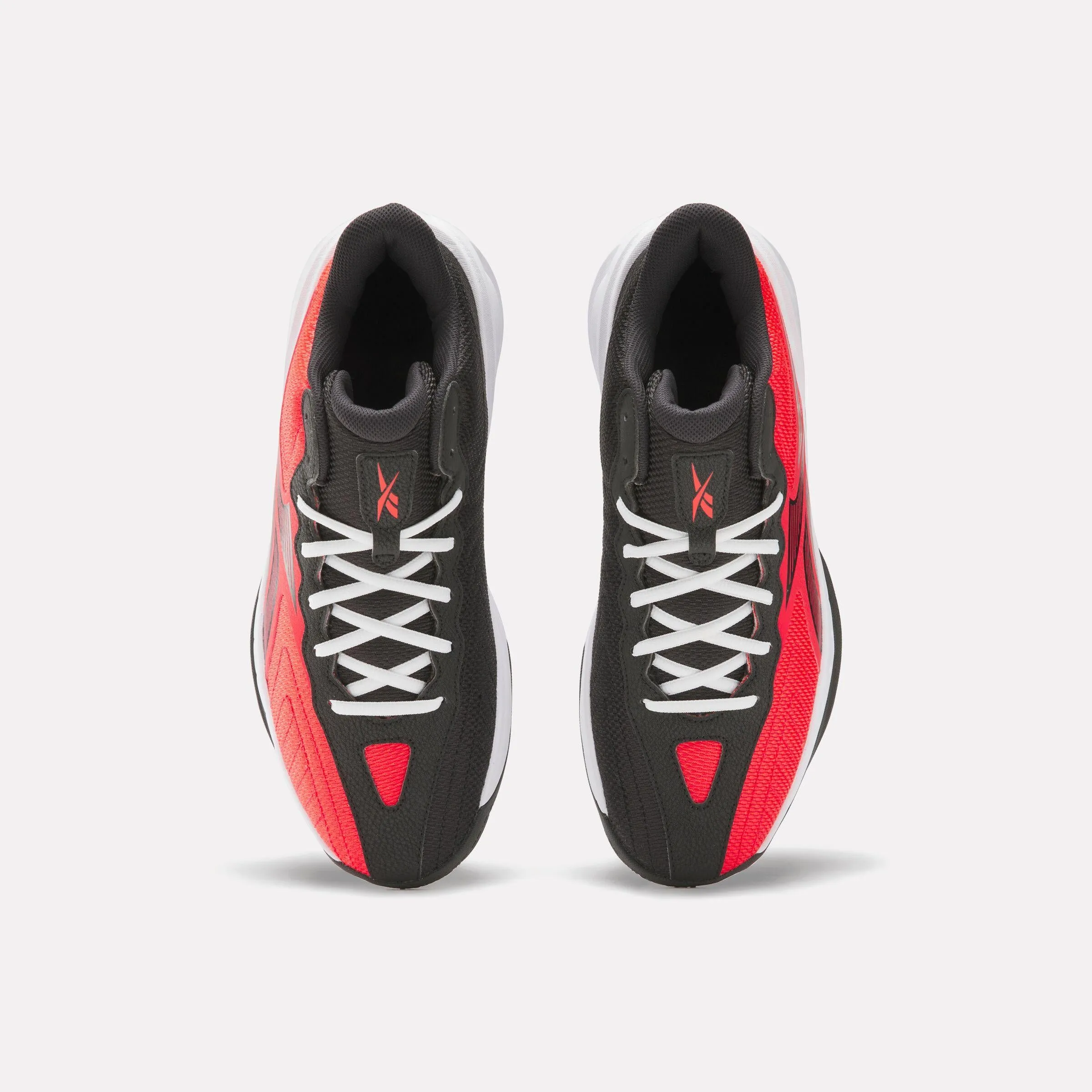 Teen Fun Play Hard Reebok Footwear Men Press Retro Basketball Shoes ENERGY RED/BLACK/WHITE