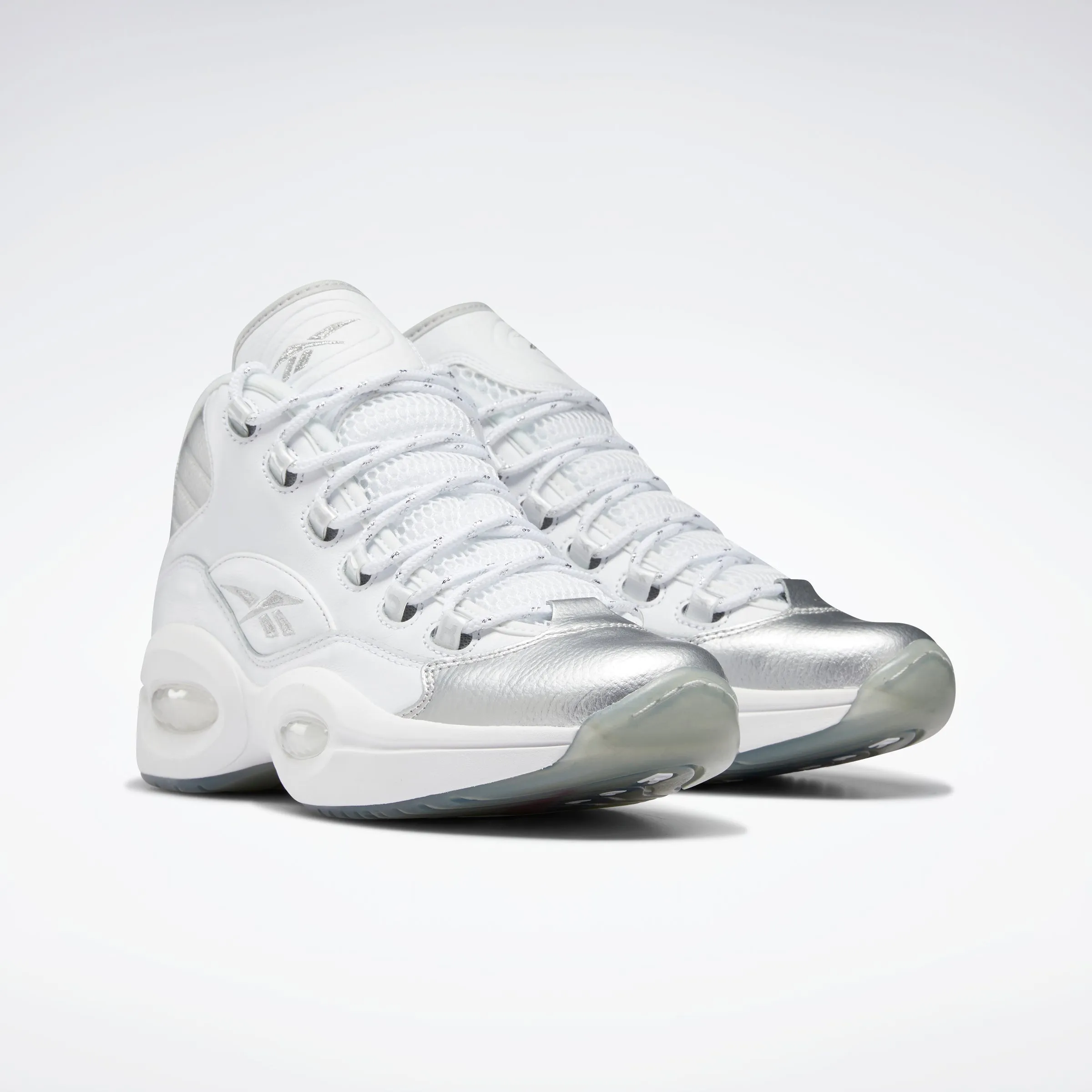 Abrasion resistant Reebok Footwear Men Question Mid Shoes Ftwwht/Ftwwht/Silvmt