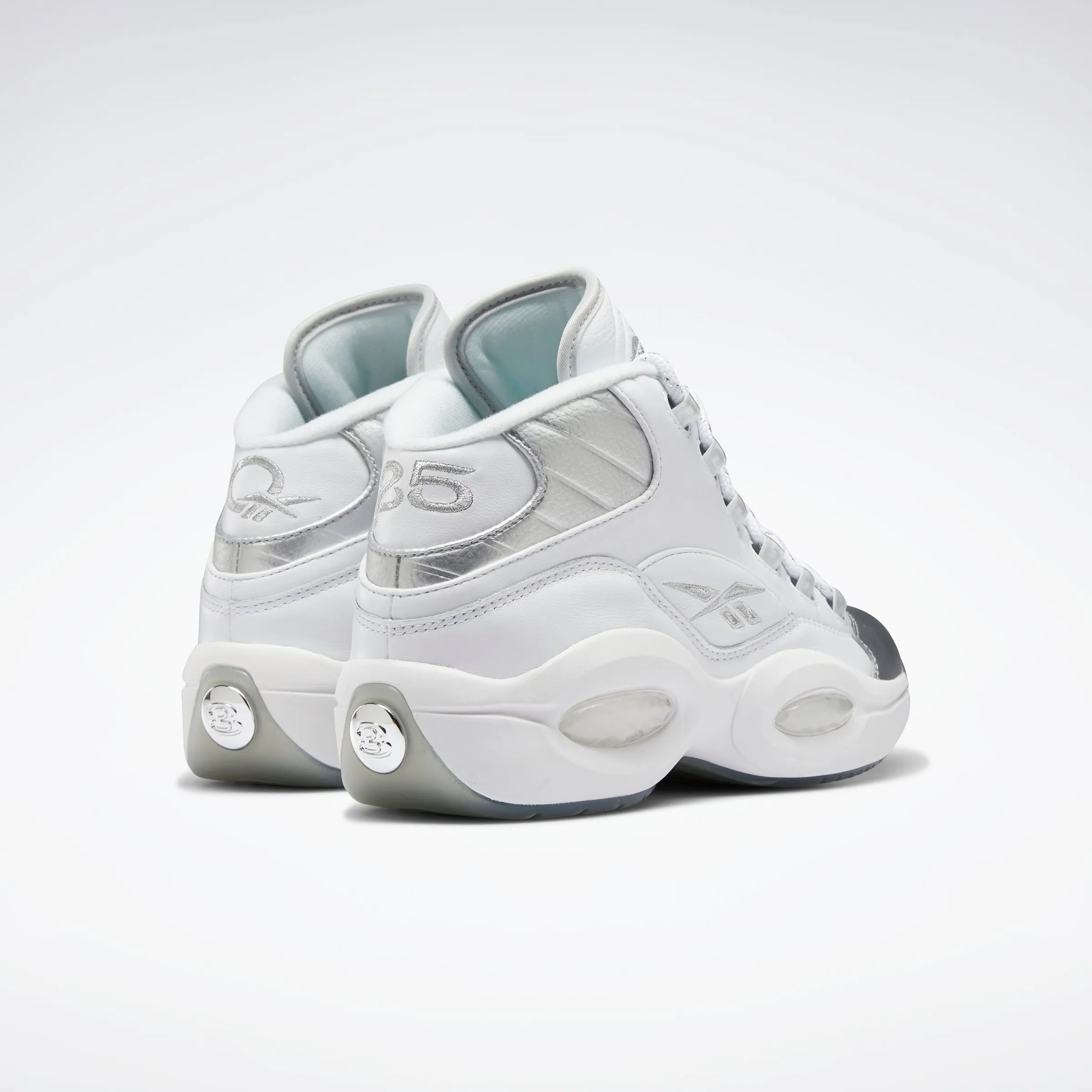 Reebok Footwear Men Question Mid Shoes Ftwwht/Ftwwht/Silvmt Comfort Walk