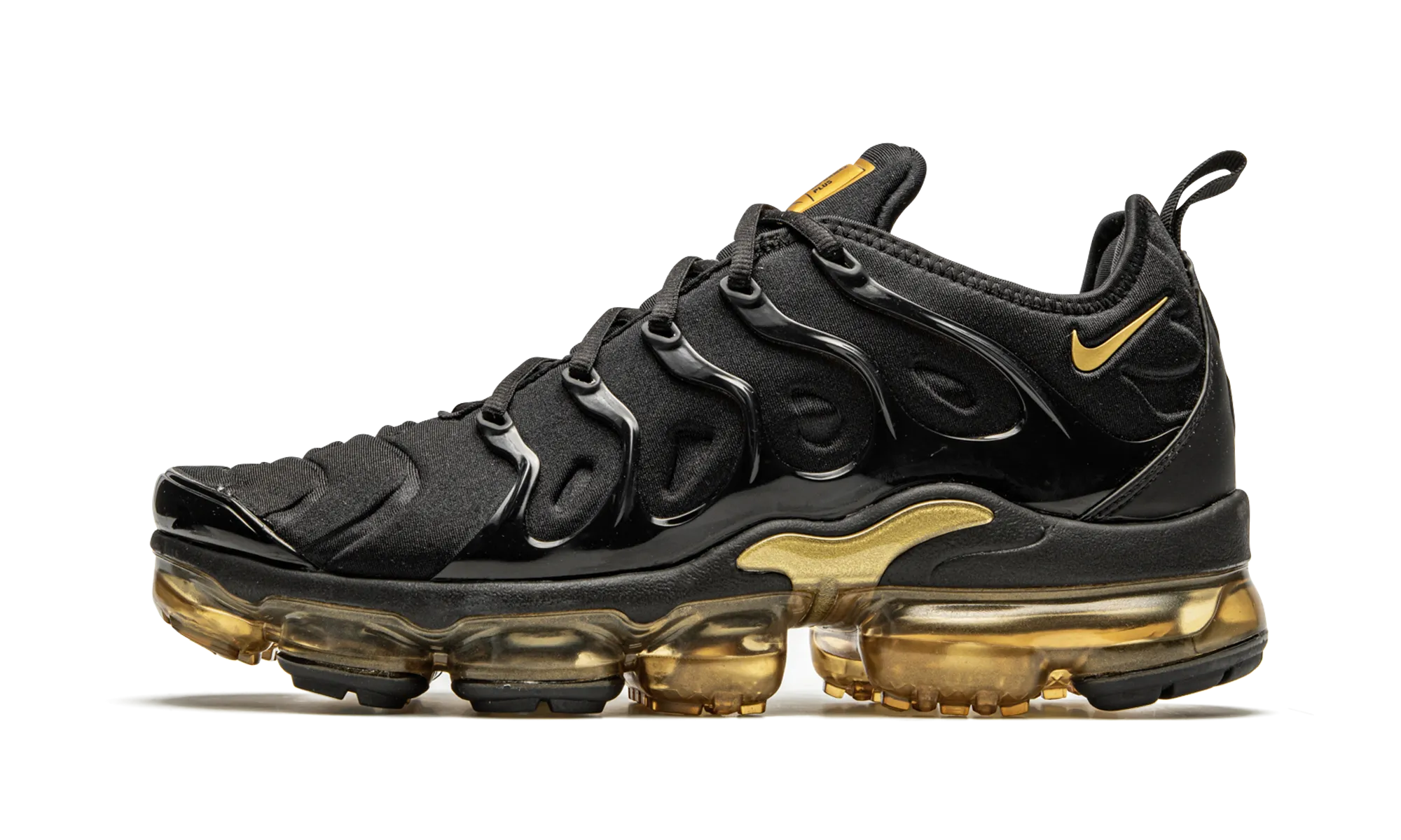 Air VaporMax Plus "Black / Gold" reinforced toe shoes