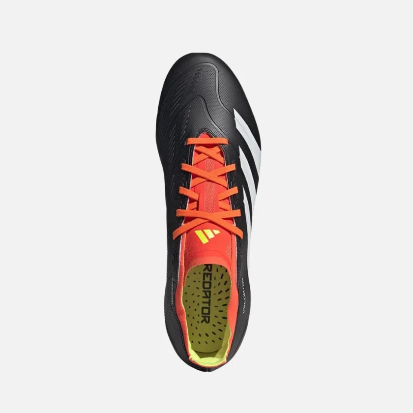 Flexible Adidas Predator League L Unisex Football Ground Shoes -Core Black/Cloud White/Solar Red