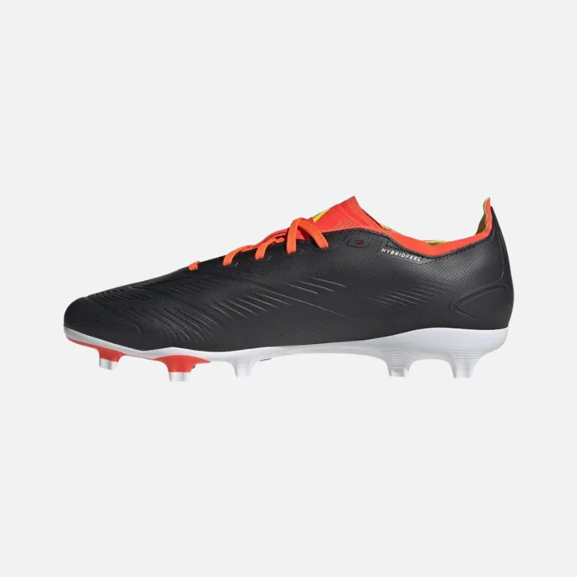 Adidas Predator League L Unisex Football Ground Shoes -Core Black/Cloud White/Solar Red Family Fit