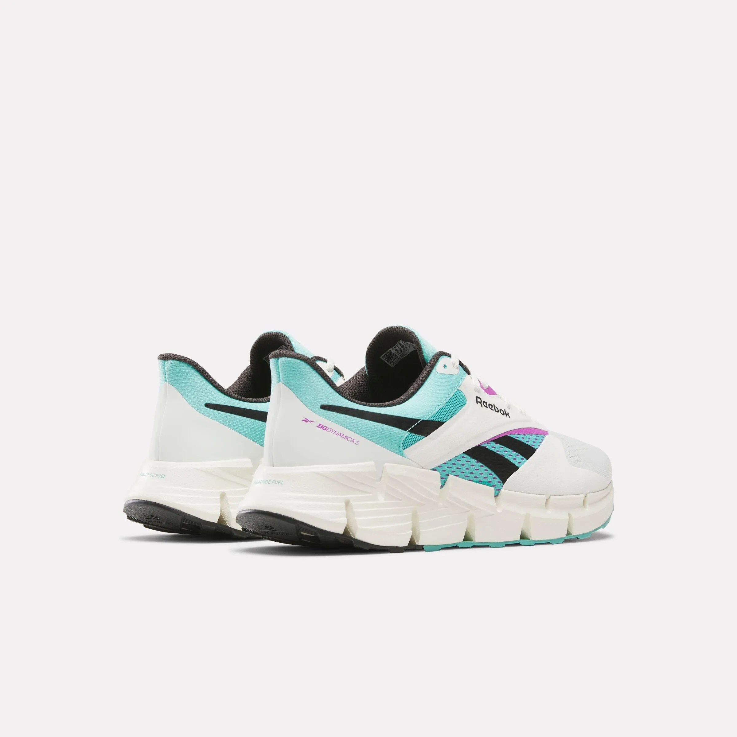flat - footed shoe accommodation forefoot - support - feature shoes Reebok Footwear Men Zig Dynamica 5 Shoes CHALK/AI AQUA/VINTAGE CHALK