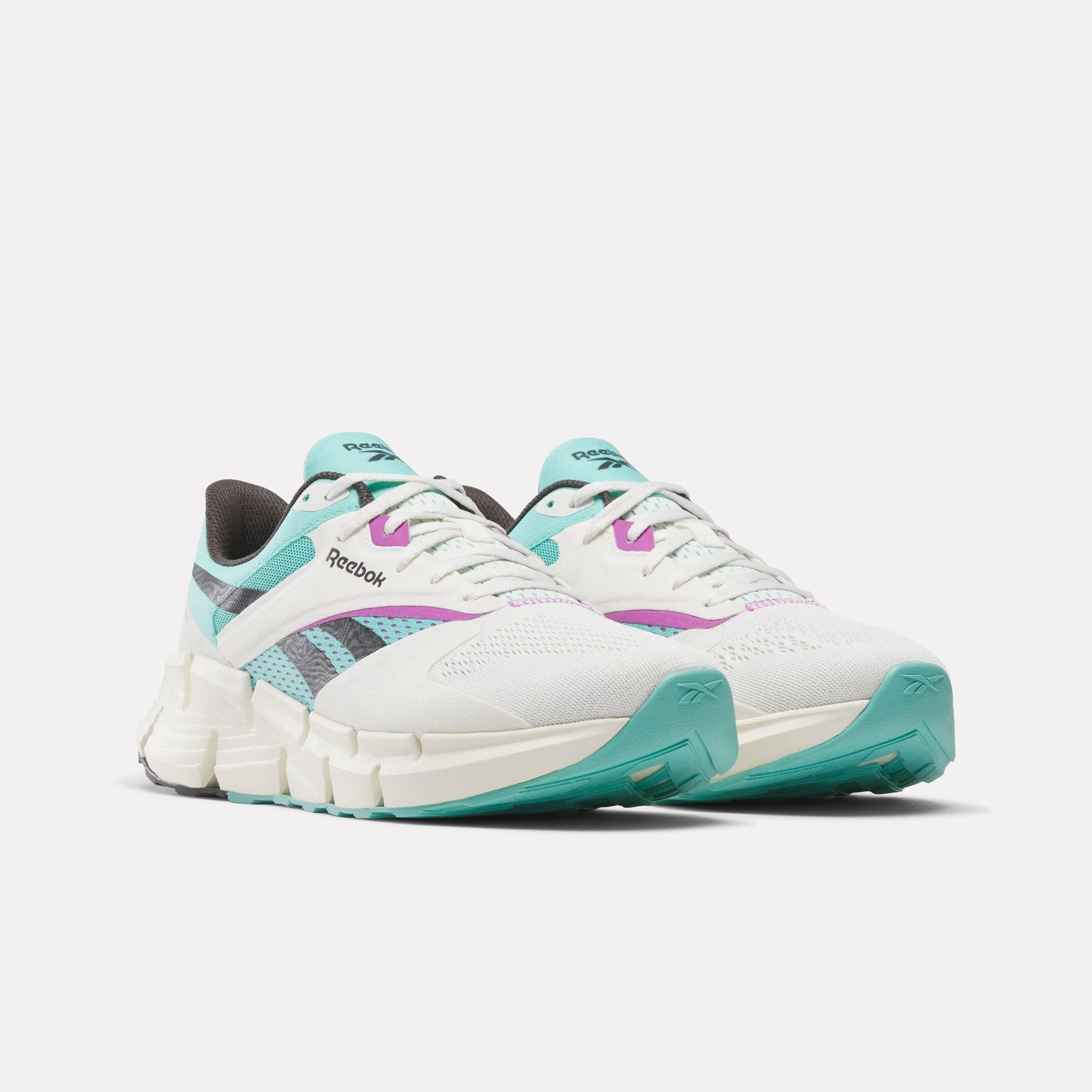 Reebok Footwear Men Zig Dynamica 5 Shoes CHALK/AI AQUA/VINTAGE CHALK Stability long - distance endurance