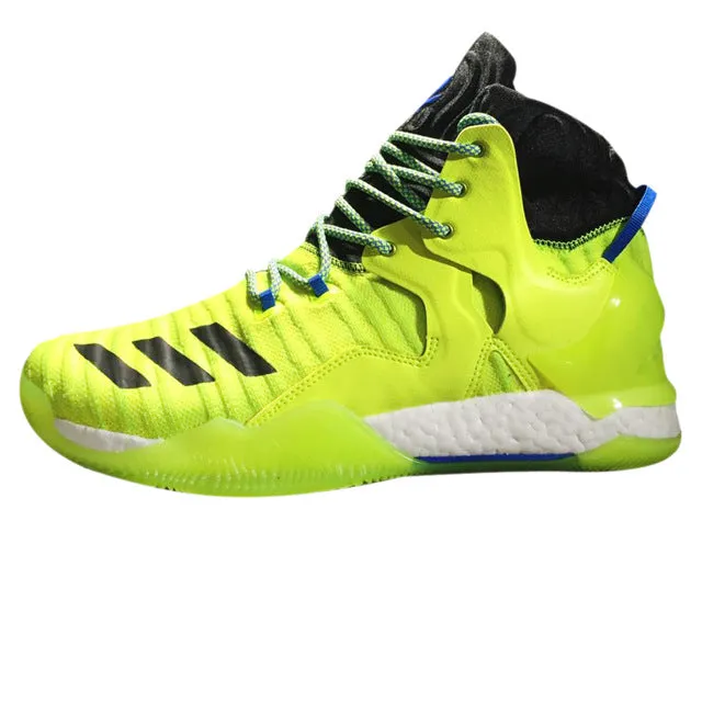 ADIDAS ROSE 7 Men Basketball Shoes , Yellow/Red, Shock Absorption Wear Resistant Non-slip Grace Walk Soft