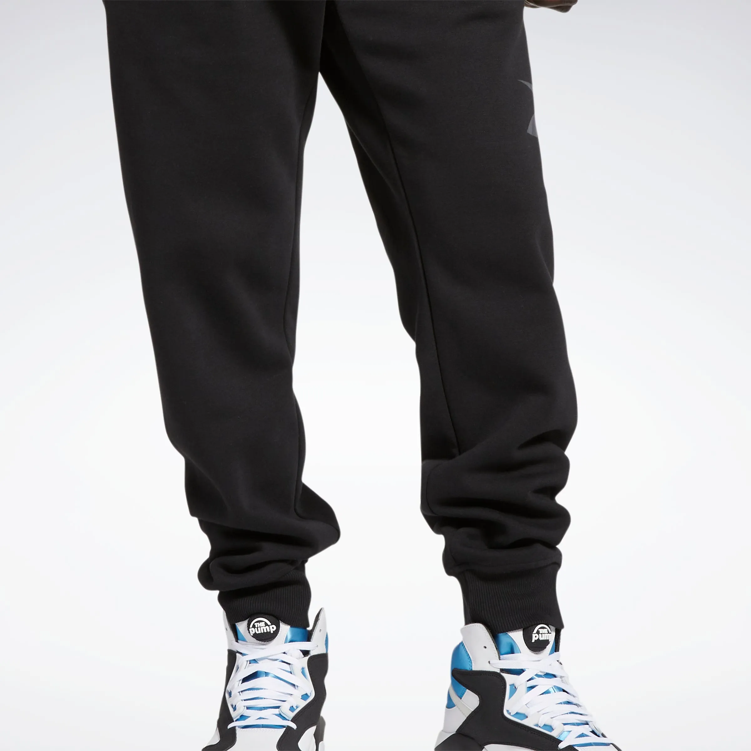 Family Fit Kind Step Reebok Apparel Men Basketball Vector Fleece Joggers Black
