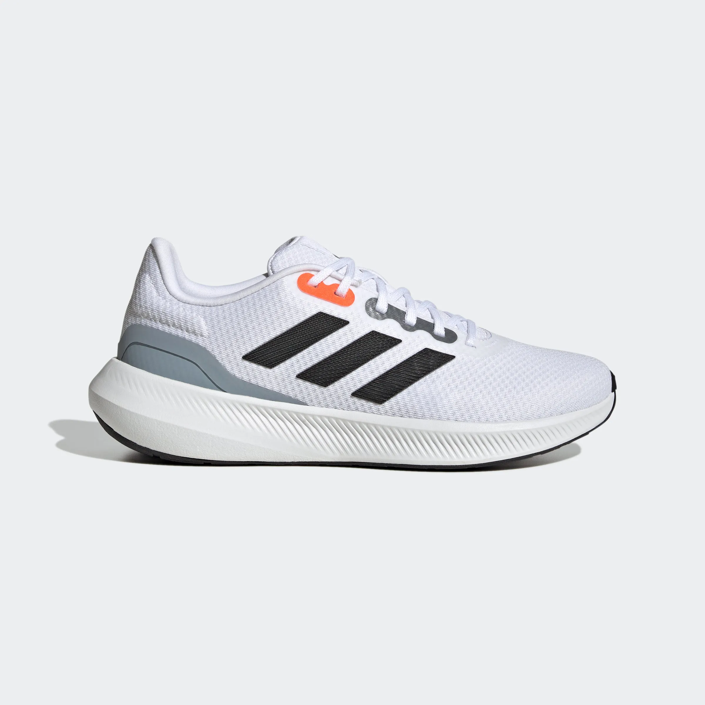Rough surface running adidas RUNFALCON 3.0 Wide Cloudfoam Running Shoes | White | Men's