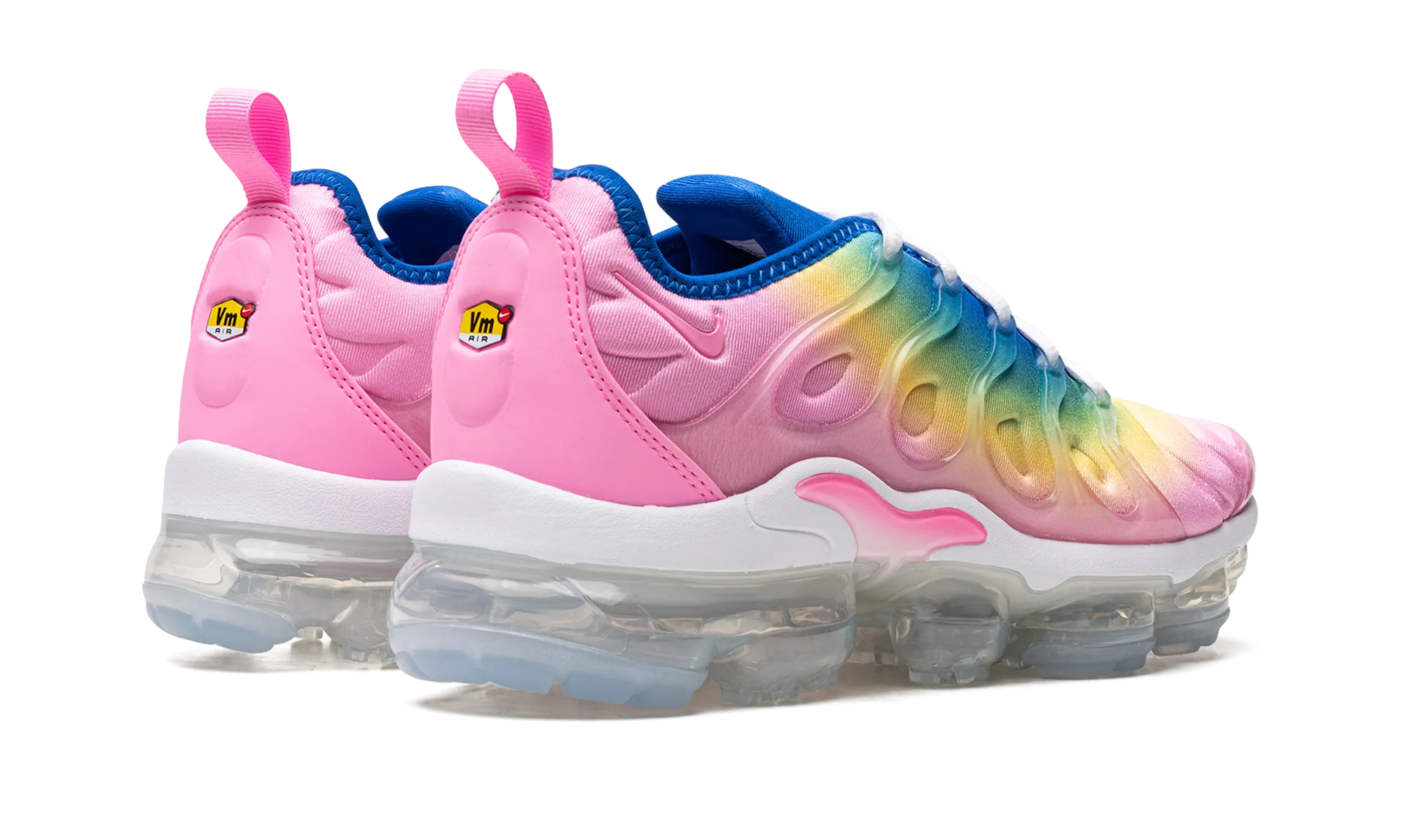 durable shoe properties Strength AIR VAPORMAX PLUS MNS WMNS "Cotton Candy Rainbow"