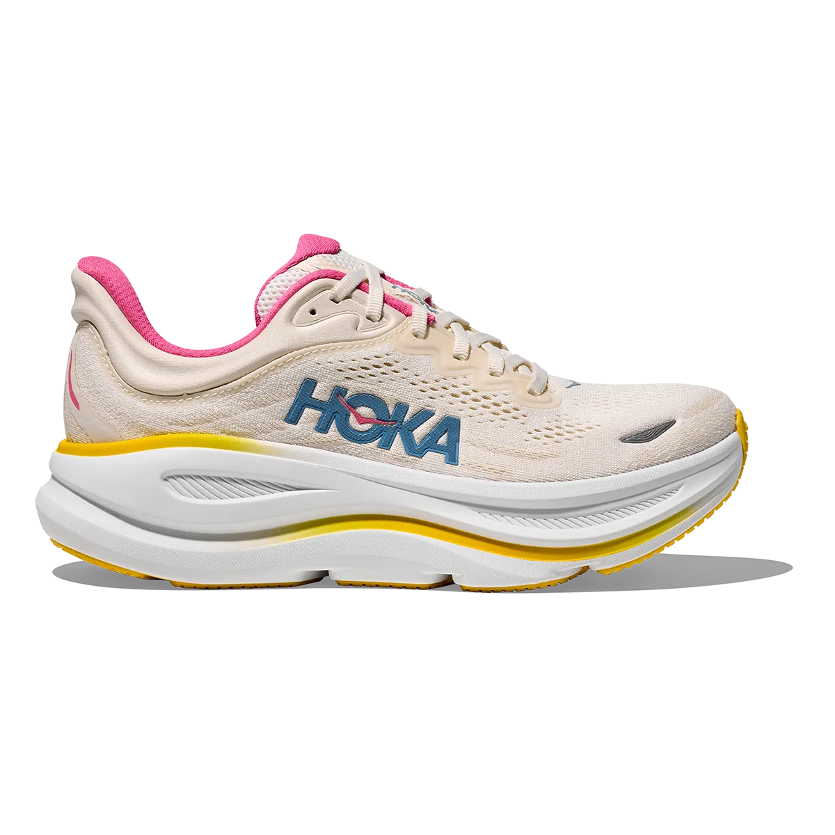 Anti Slip Tread Hyper Breathable Knit Hoka Bondi 9 Alabaster - Birch