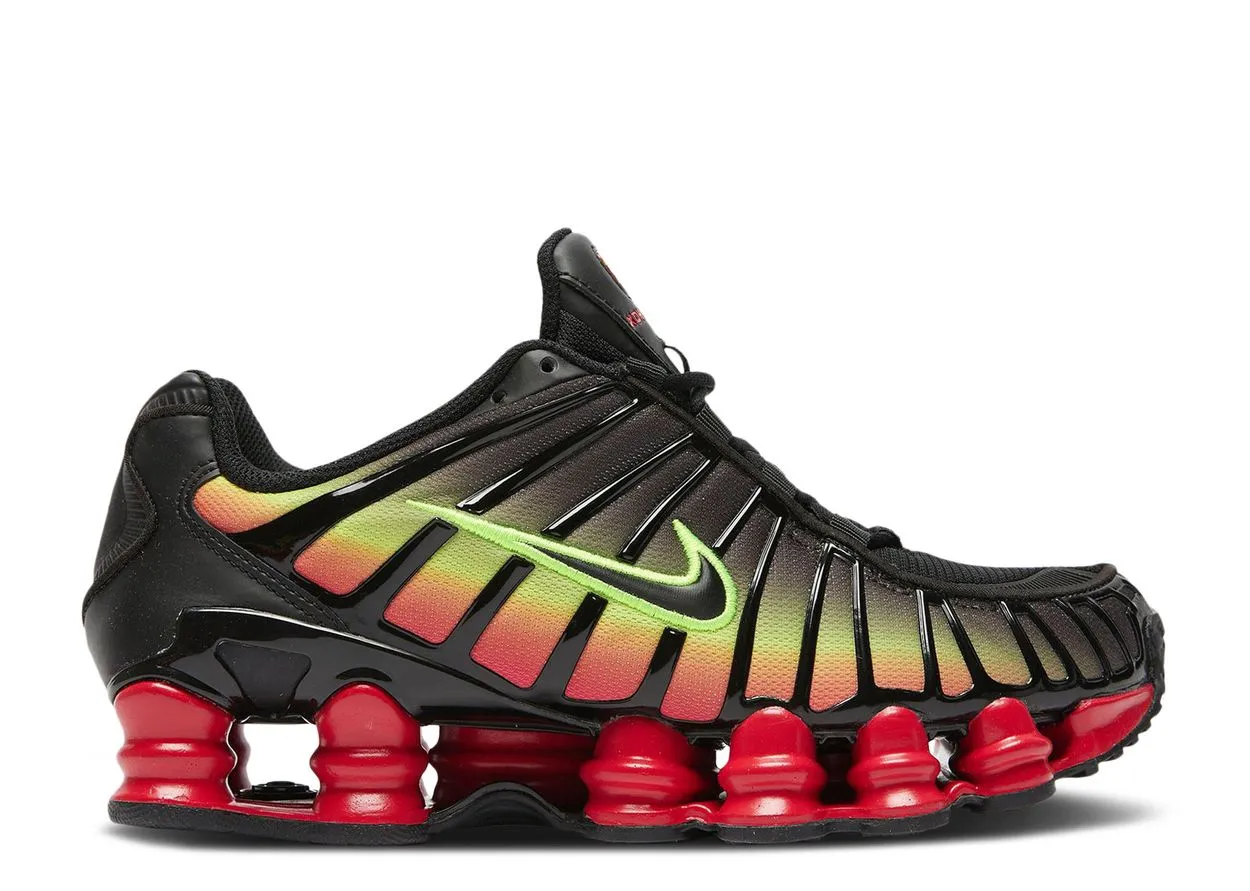 Nike Shox TL Volt Fire Red mesh construction snow running shoes