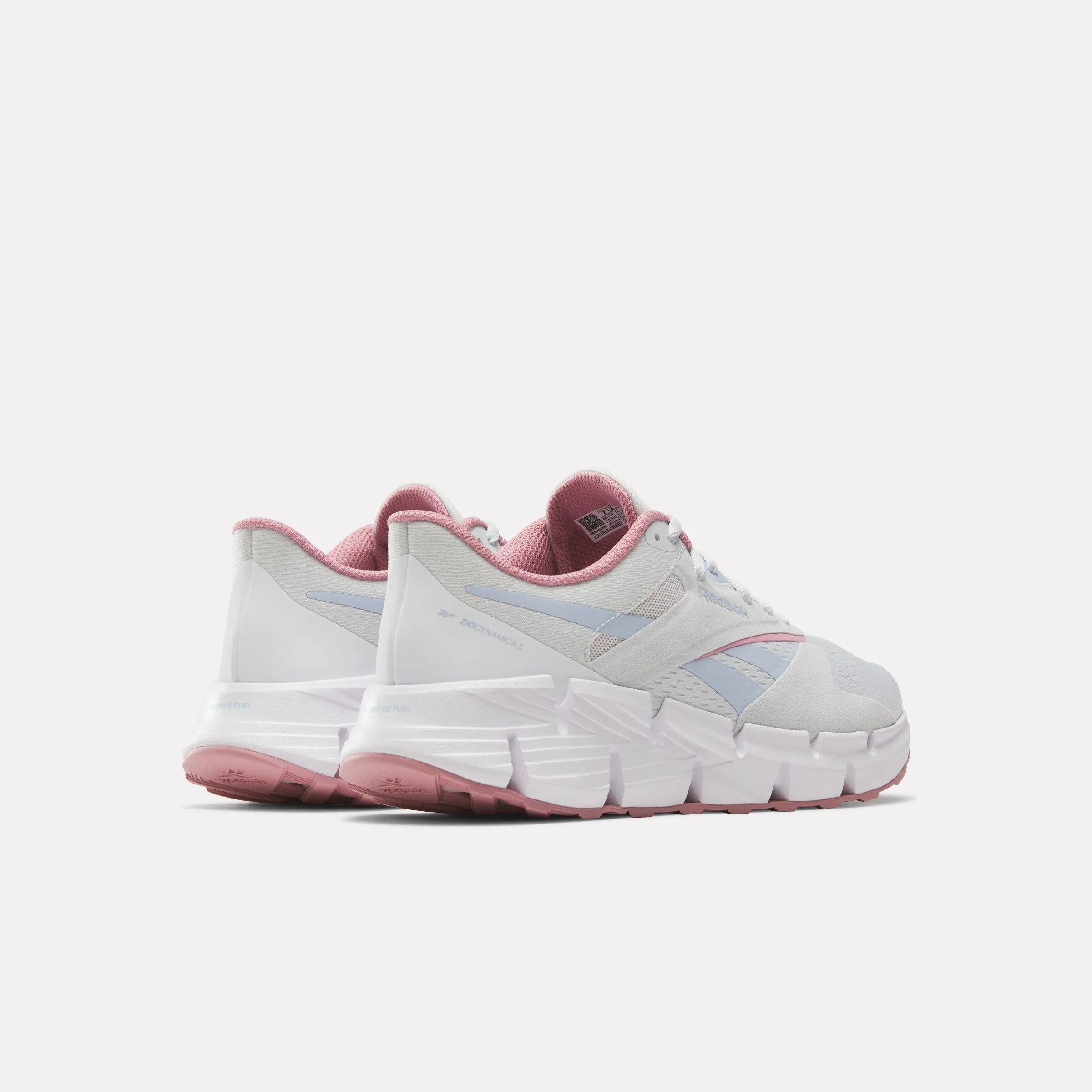 Reebok Footwear Women Zig Dynamica 5 Shoes MOON/WHITE/DUSTYROSE shock - absorbing insole shoes