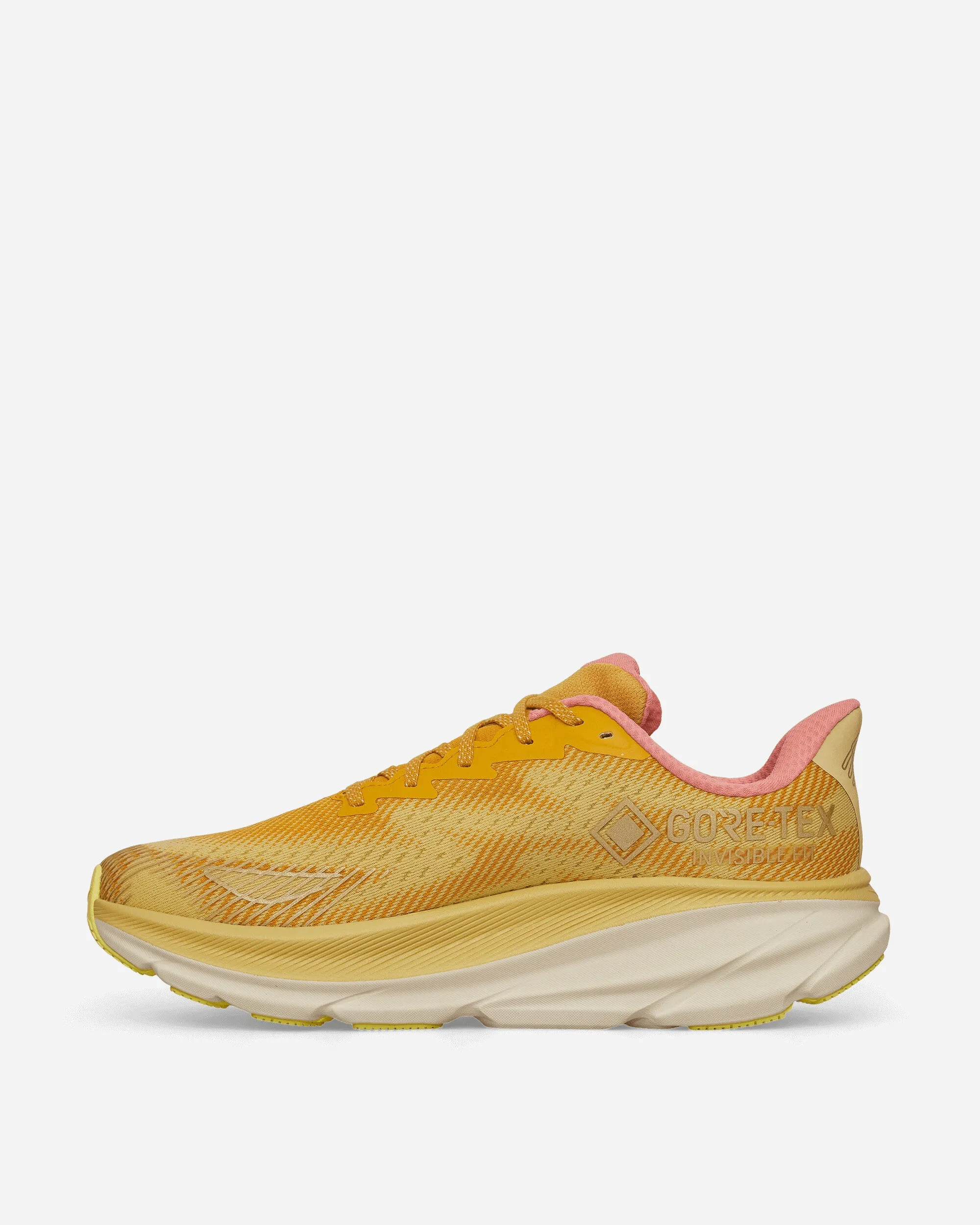 Stealth/Tech Clifton 9 GORE-TEX Sneakers Varsity Yellow / Vanilla Clean Silhouette Grip Tread Pattern