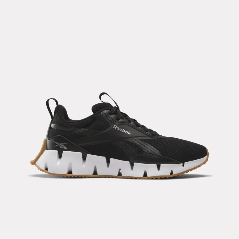 Reebok Footwear Women Zig Dynamica STR Shoes CBLACK/FTWWHT/SILVMT Dust - resistant narrow - fit choice