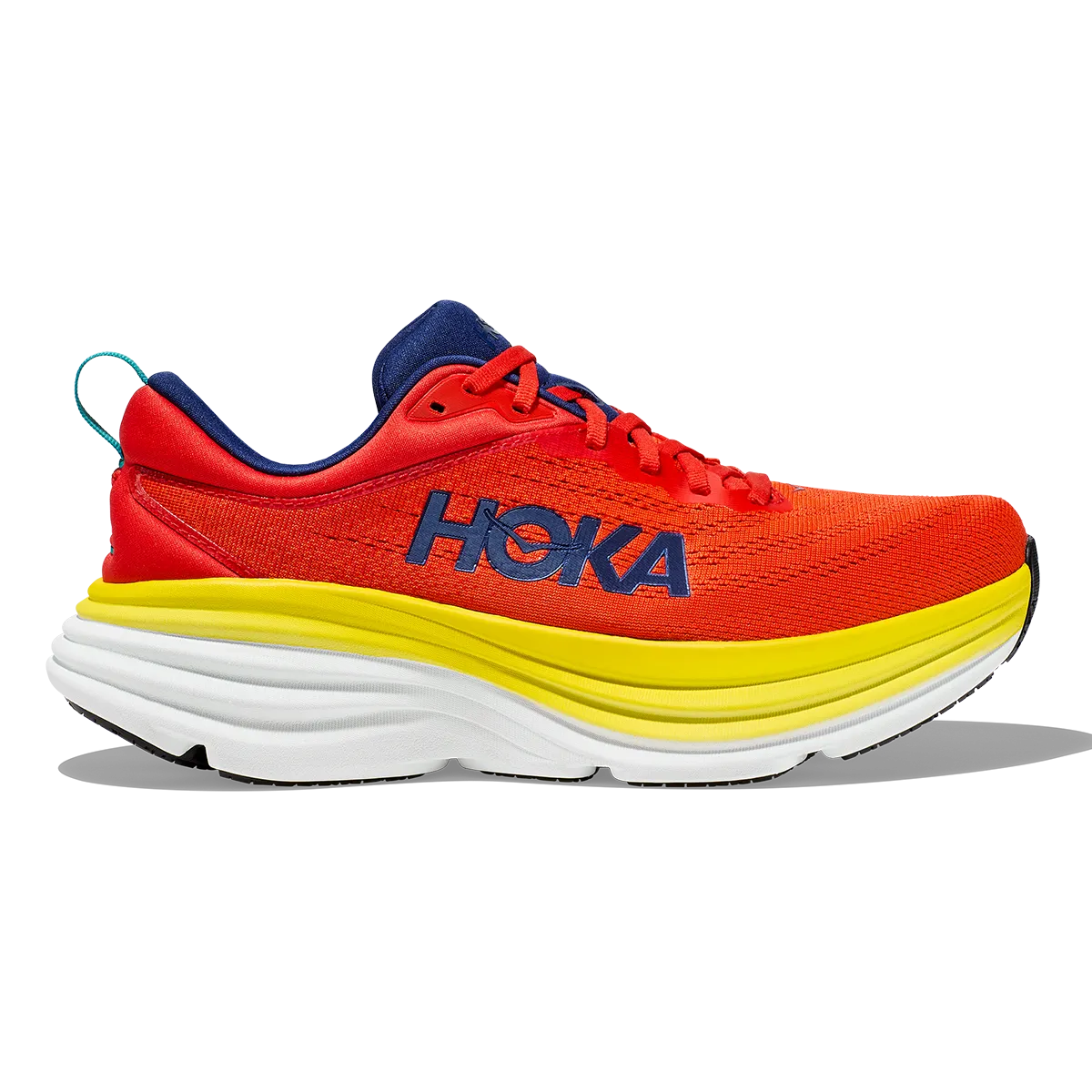 Hoka Bondi 8 - Red Alert - Flame Comfortable Heel Quick   Drying