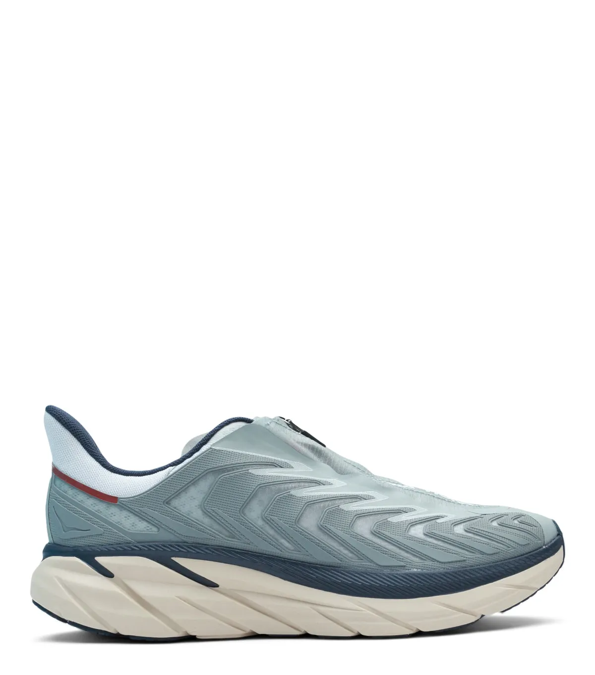 Hoka Project Clifton Limestone Motion Ease Reflective details