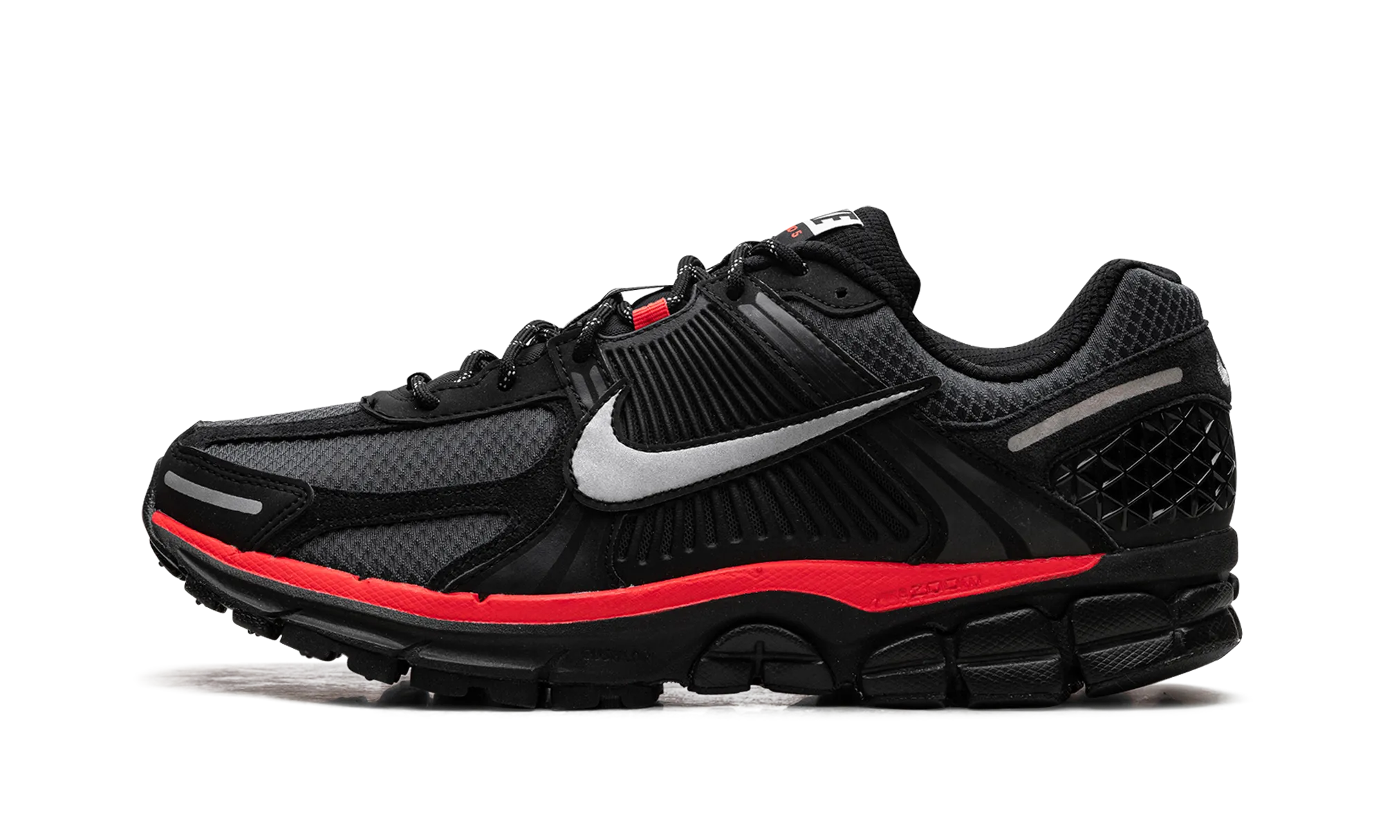 Zoom Vomero 5 "Black Metallic University Red" Adaptable to different paces racing running footwear