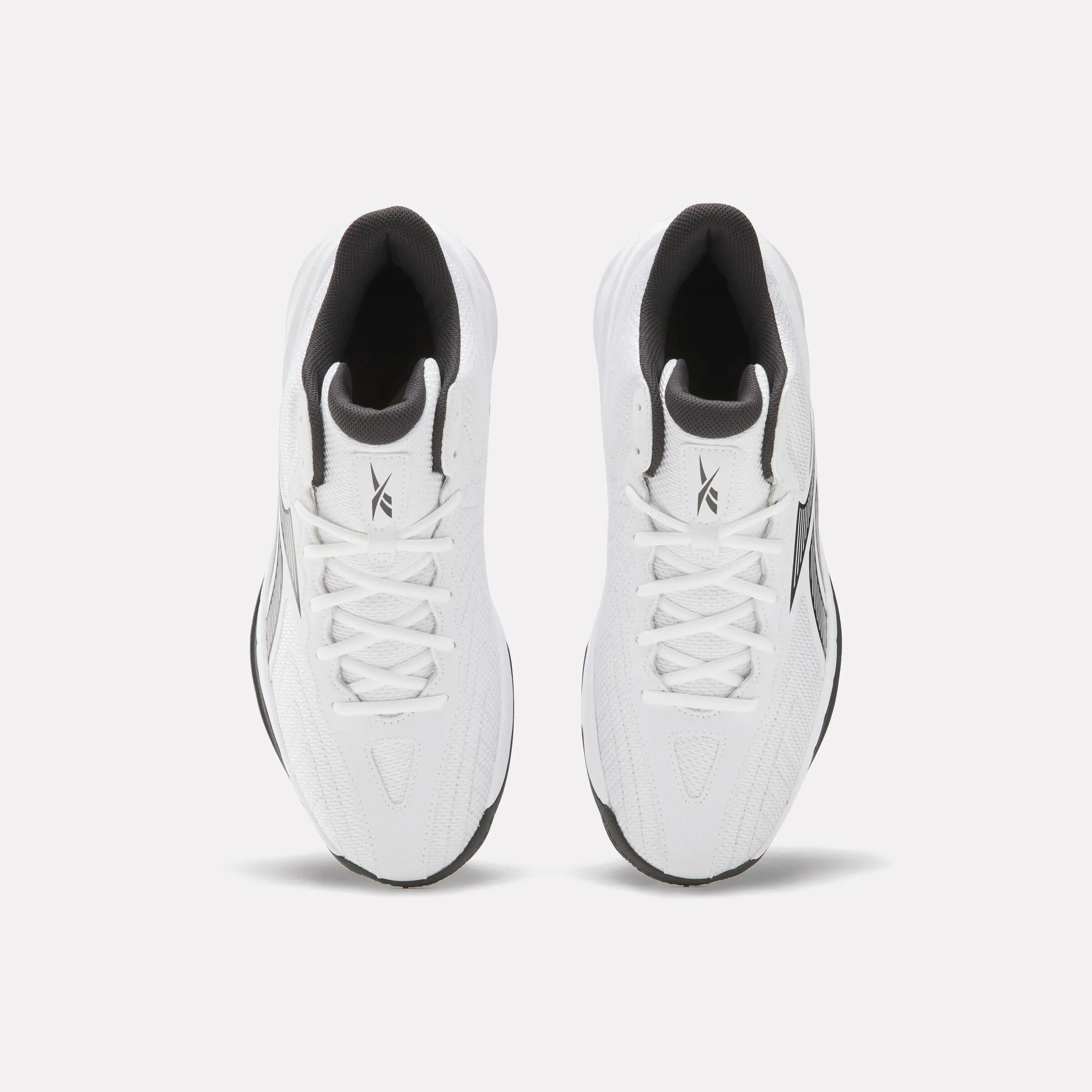 Reebok Footwear Men Press Retro Basketball Shoes WHITE/CORE BLACK/BARELY GREY Retro Core Water Edge