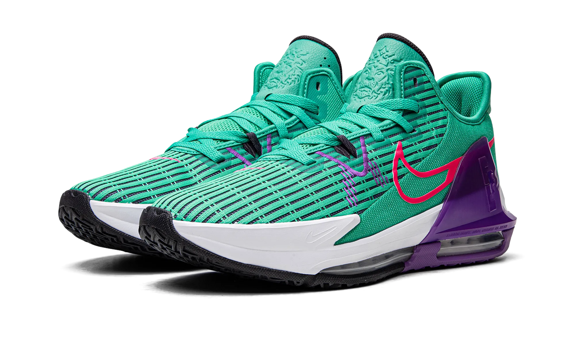 LeBron Witness VI "Clear Emerald / Wild Berry" Structured Arch Fit