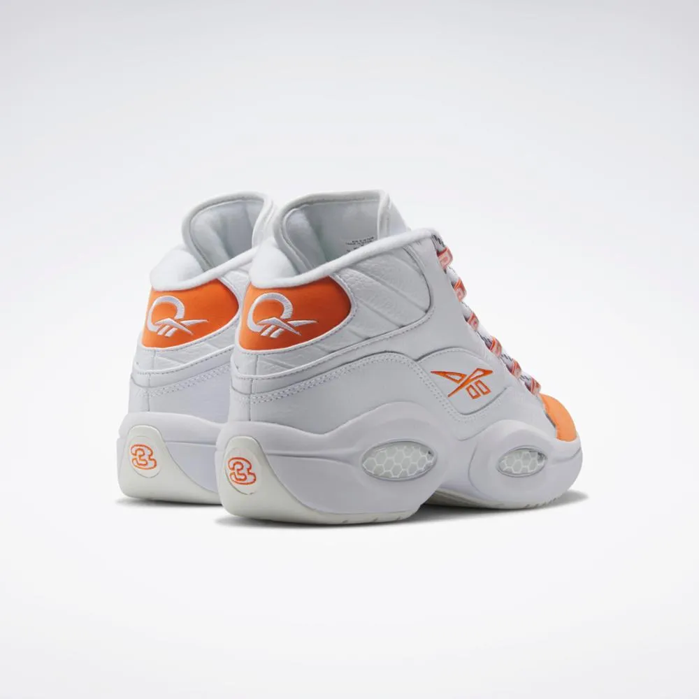 Reebok Footwear Men Question Mid Shoes FTWWHT/SMAORA/CHALK Comfort Stand