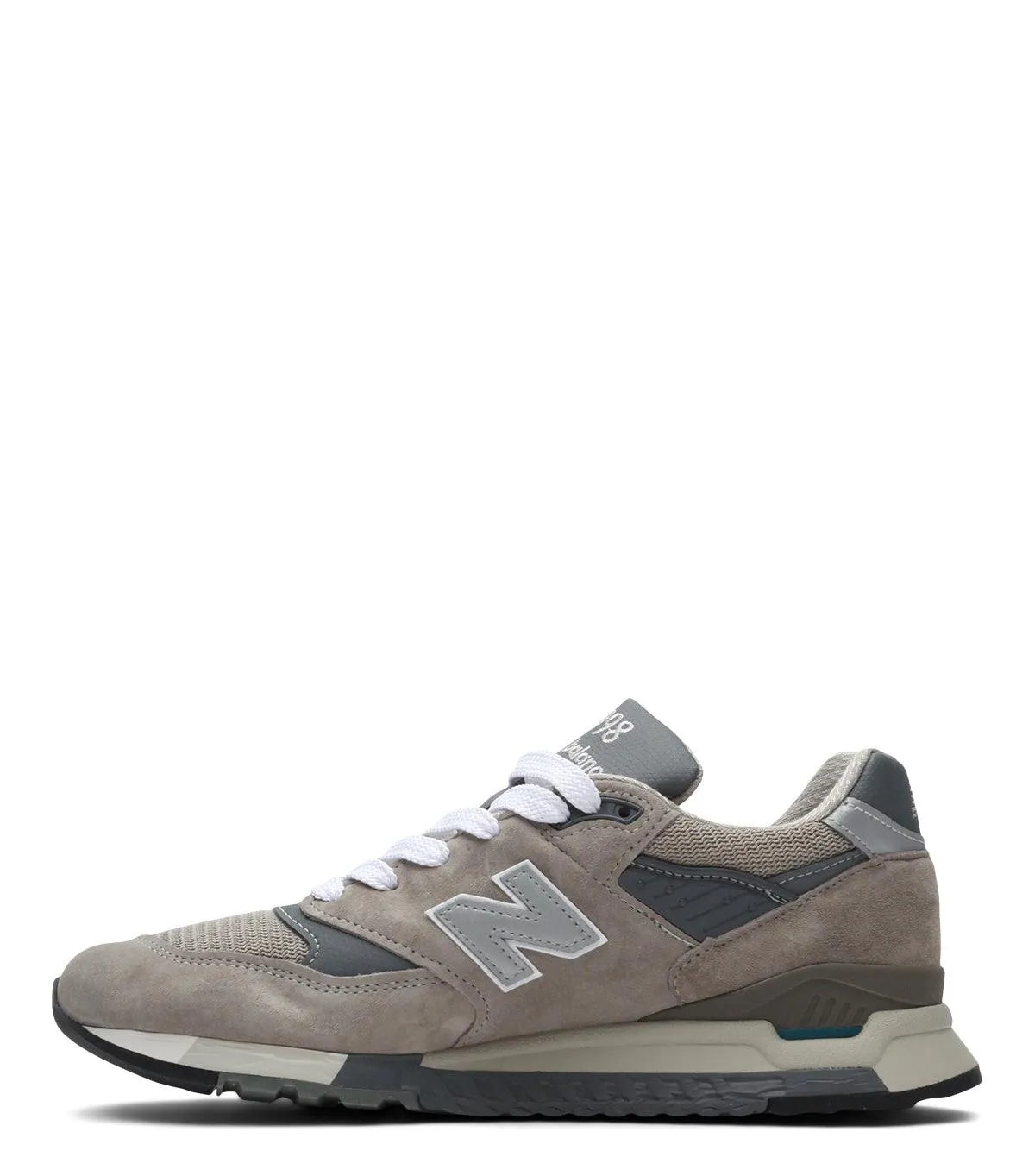 Travel Day Slip   On Design New Balance Made In USA 998 Core Grey