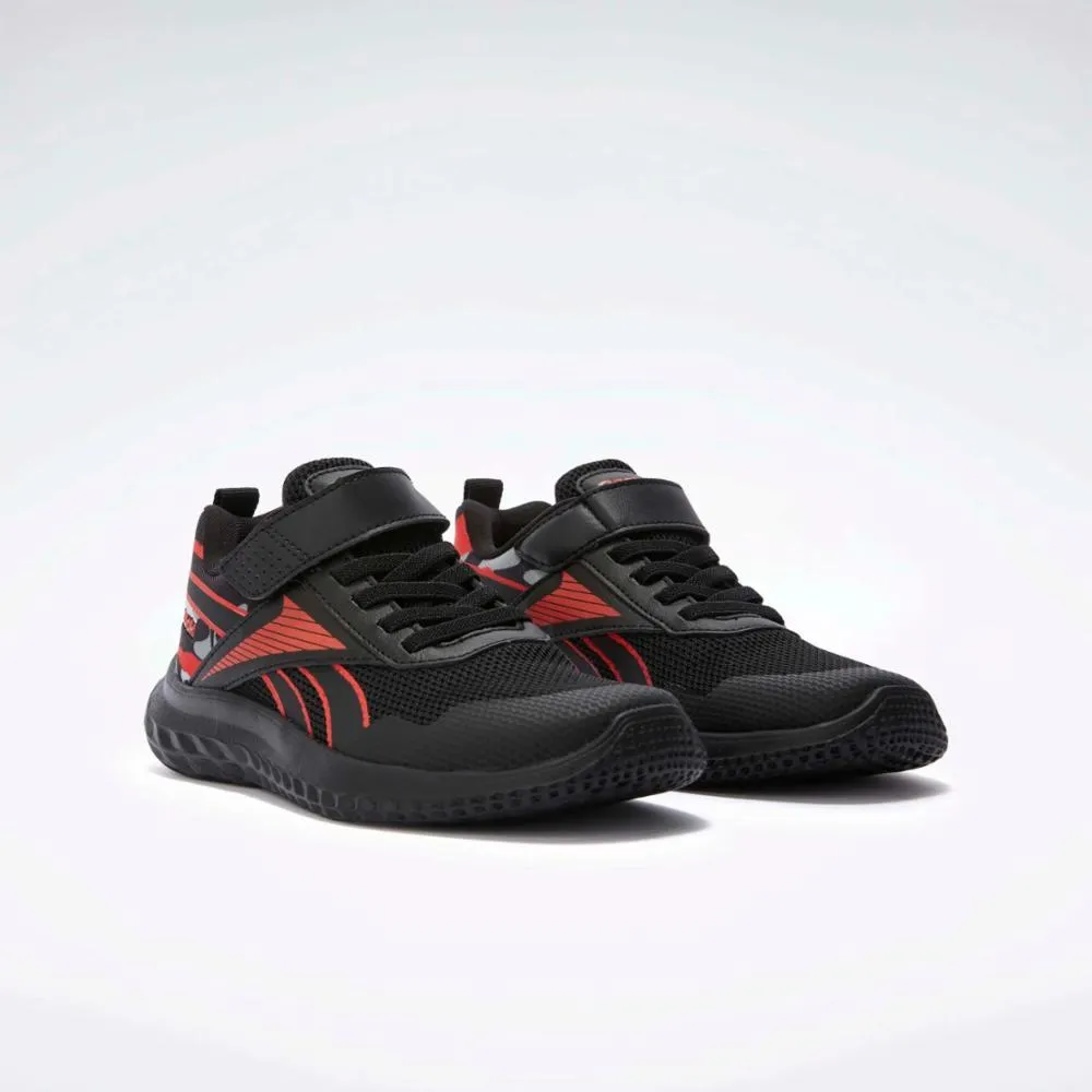 Reebok Footwear Kids Rush Runner 5 Shoes - Preschool BLACK/ENERGYRED/GREY3 weight - conscious shoes Excellent traction