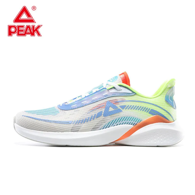PEAK Men Ultralight 002 Casual Non-slip Wearable Lightweight Mesh Breathable Sneakers Shoes Sport Running Shoes for Men Ultralight series E12527H Adaptive Form