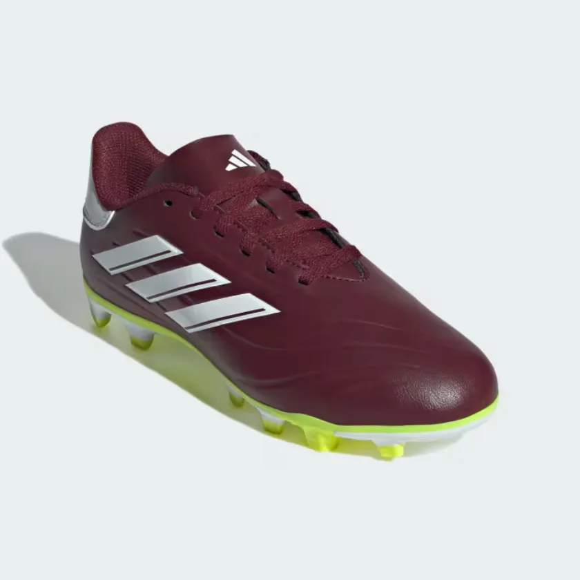 Fast Run Dust Guard Adidas Copa Pure II ClubFlexible Ground Fooball Kids Unisex Shoes (4-7Year) -Shadow Red/Cloud White/Team Solar Yellow 2