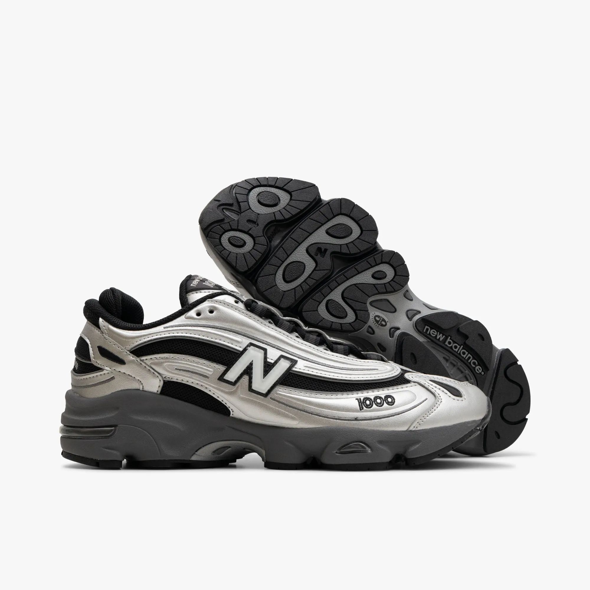 New Balance M1000 Silver Metallic / Green Casual traction