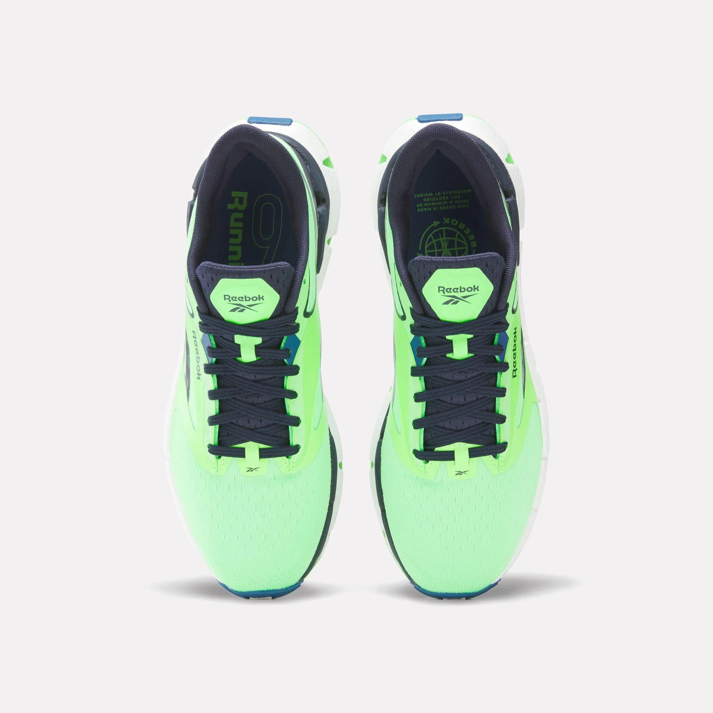 Reebok Footwear Men FloatZig Symmetros Shoes SOLAR LIME/VECTOR NAVY/TWILIGH men's running shoe alternative Retro - style